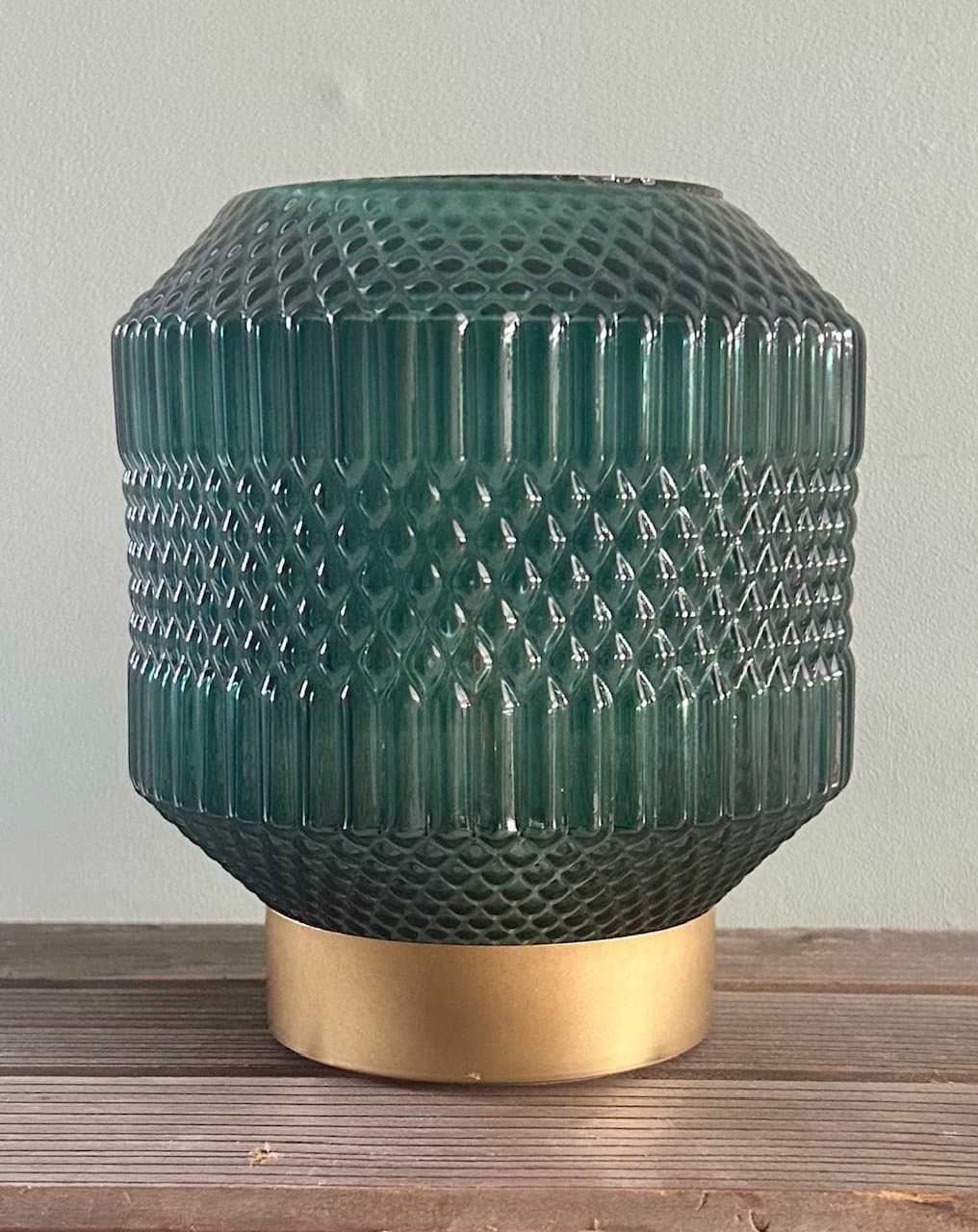 LED-lampa i glas! Glow Light Marguerite Emerald Green.