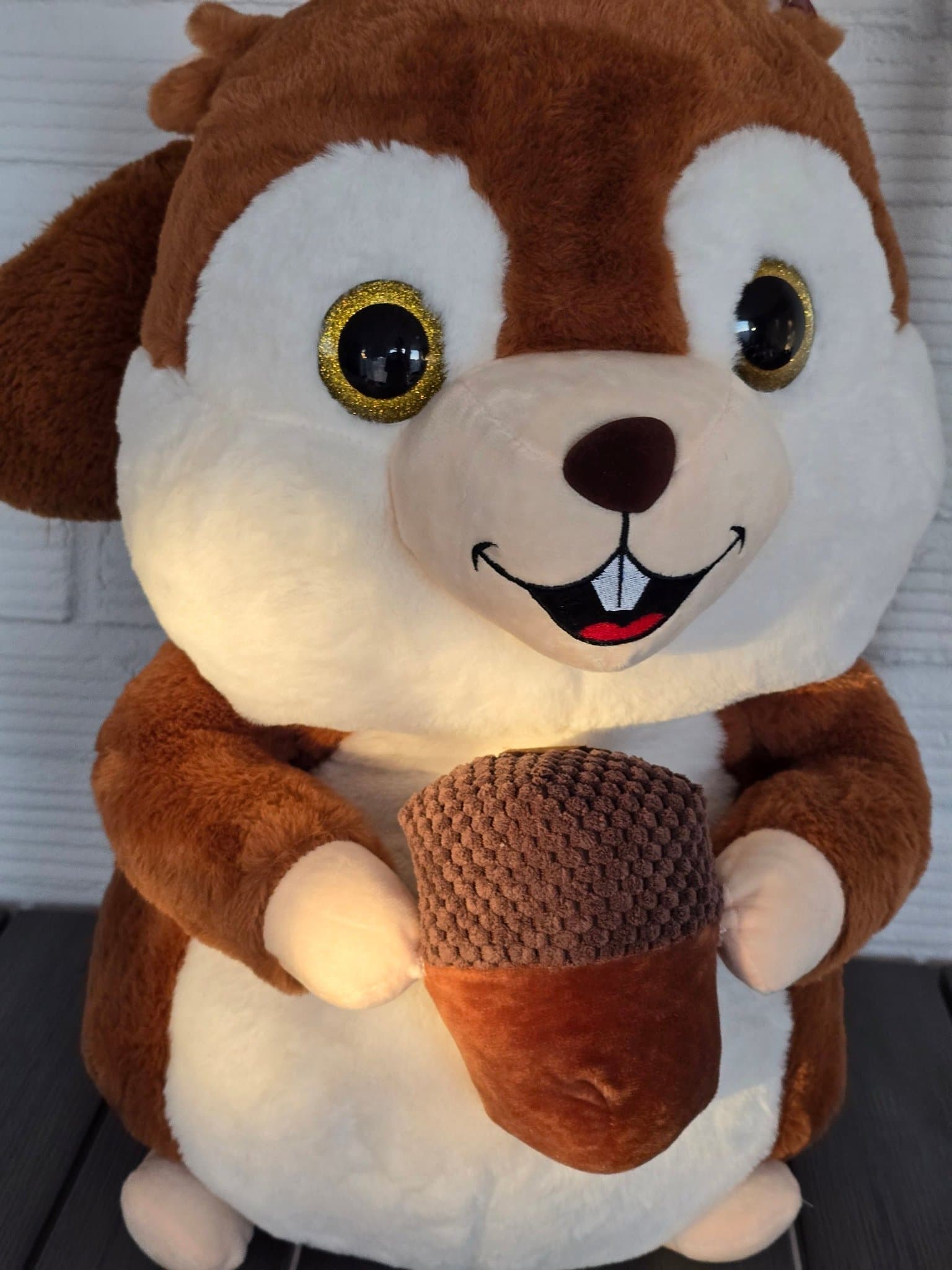 Ny nalle mjukis jätte Stor Ekorre Plyschleksak 52cm.