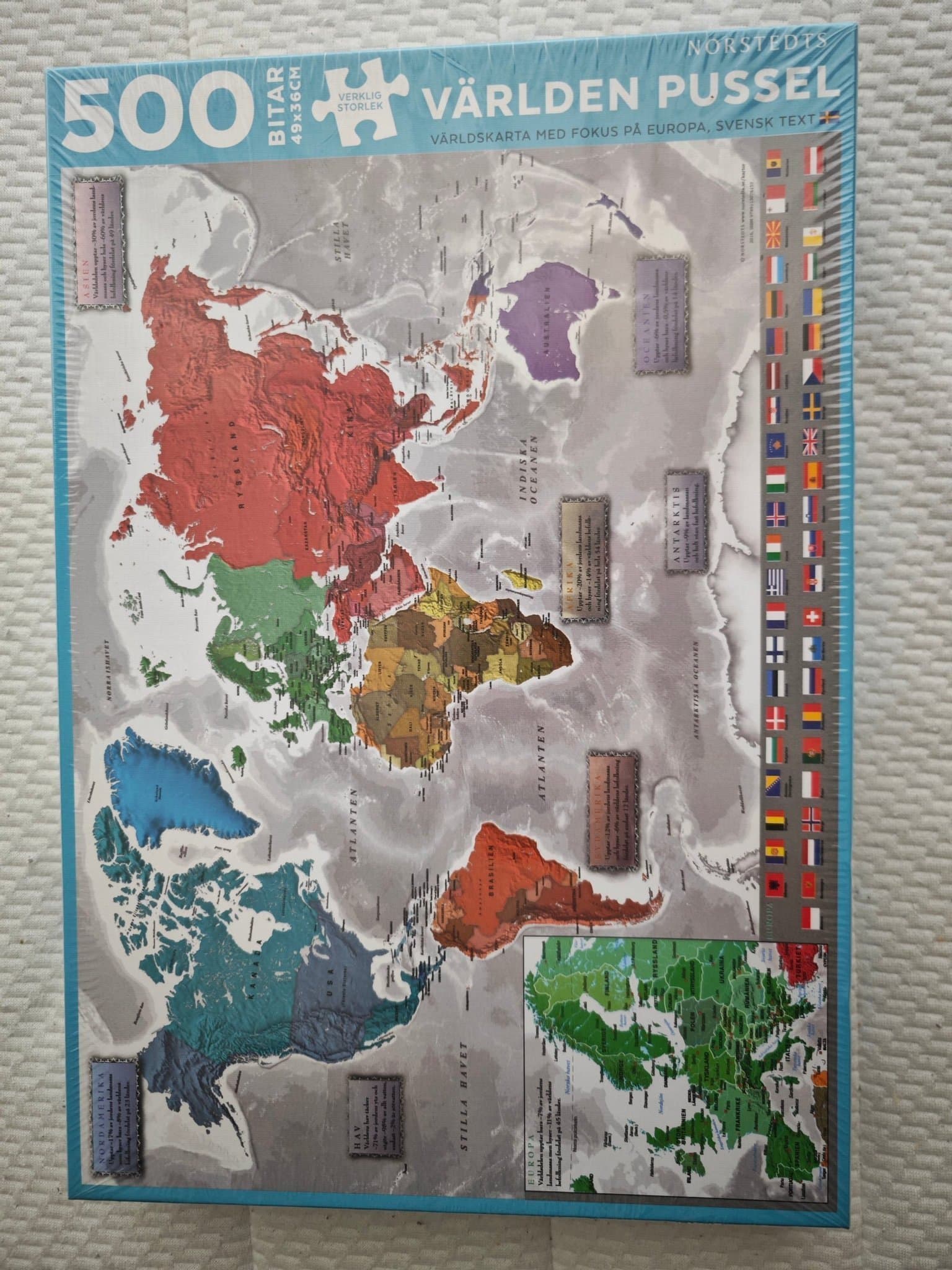 Världen Pussel 500 bitar Norstedts