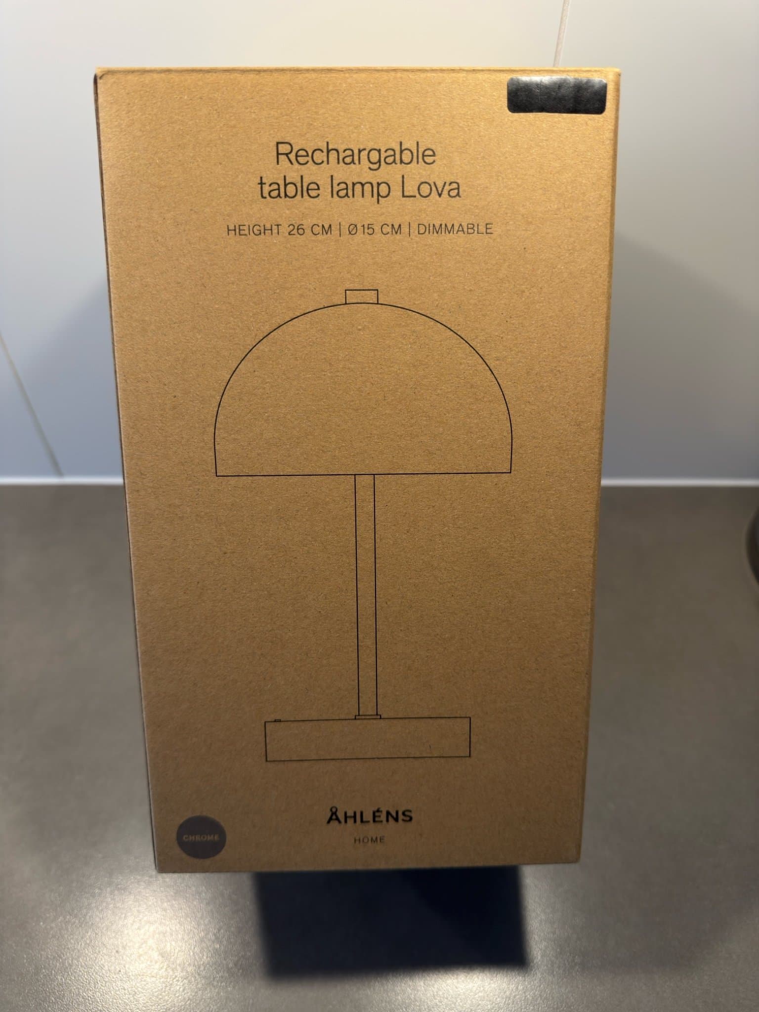 Åhléns rechargeable table lamp Lova i chrome