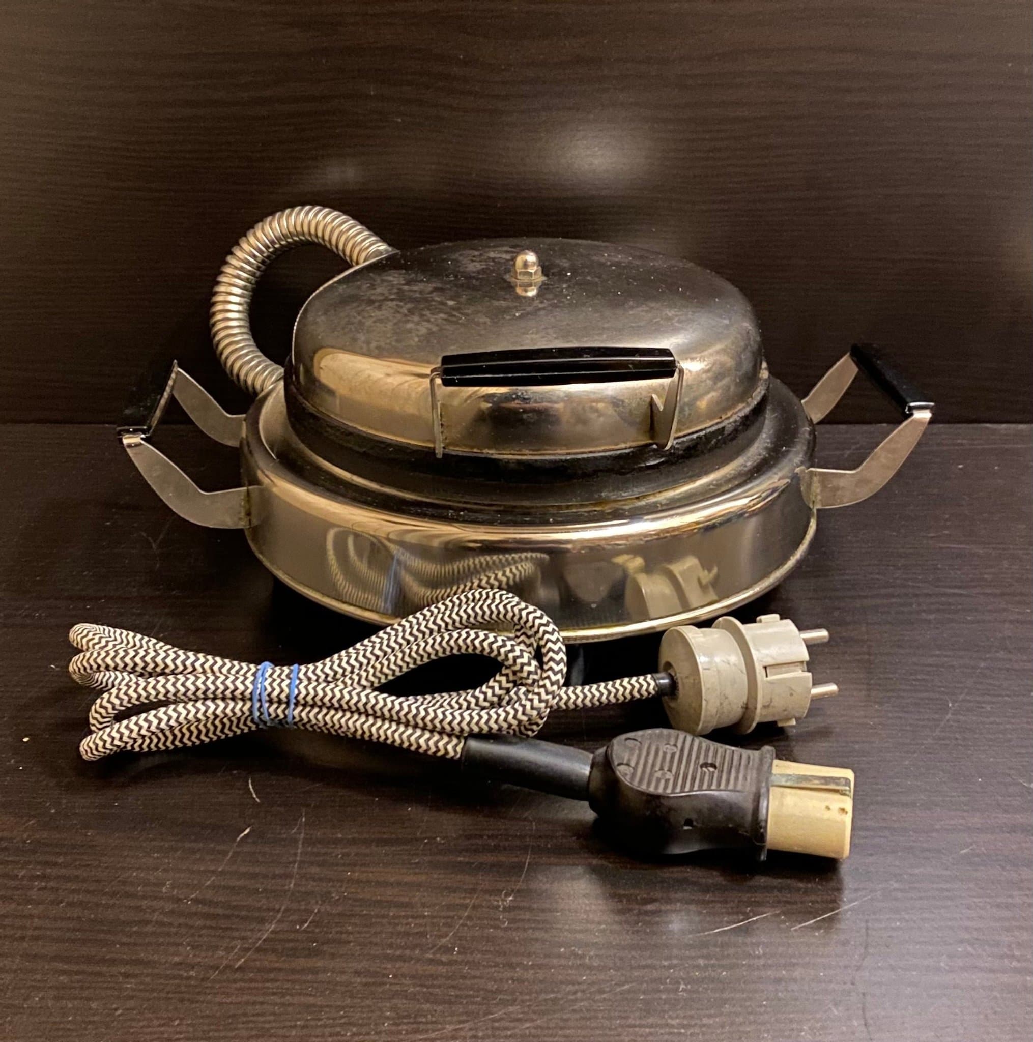 Gammalt Våffeljärn Elpar Typ 523 med gjutjärnslaggar 50-60-tal Retro Vintage