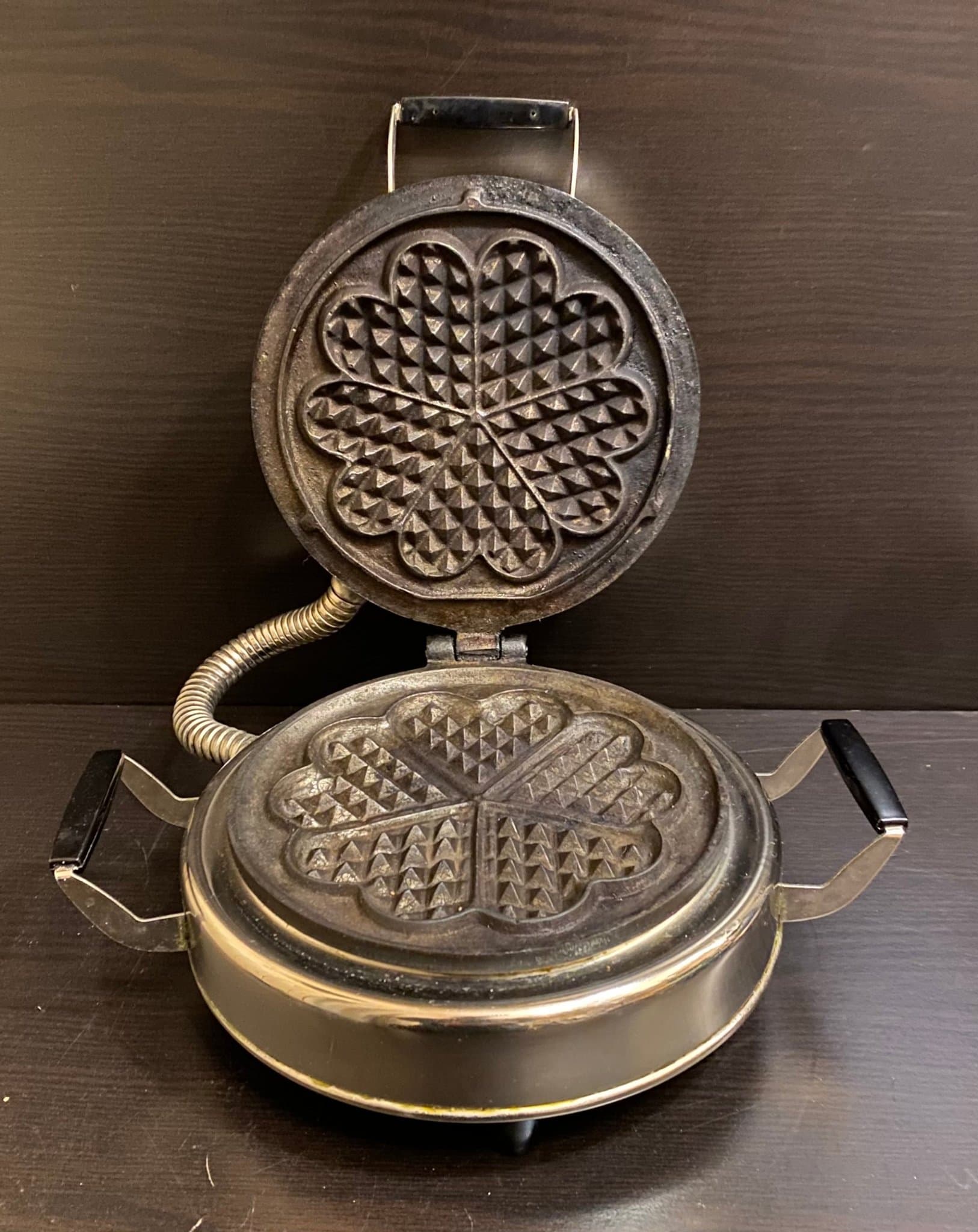 Gammalt Våffeljärn Elpar Typ 523 med gjutjärnslaggar 50-60-tal Retro Vintage