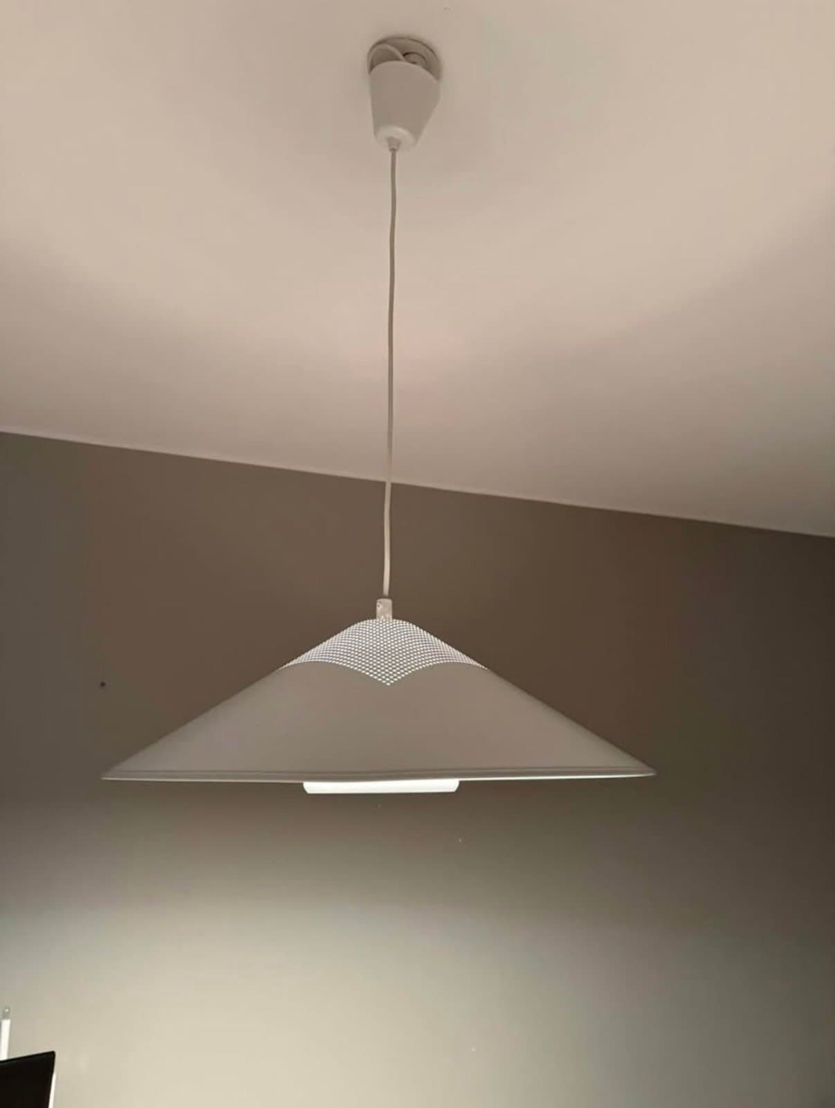 Taklampa - Skandinavisk från 1970-tal- perforerad metall. Lux Light - Sverige