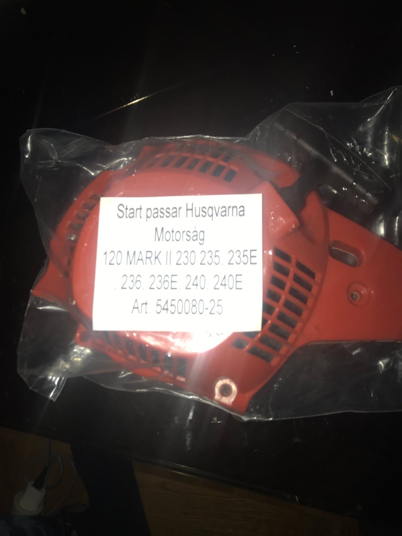 Start passar Husqvarna Motorsåg