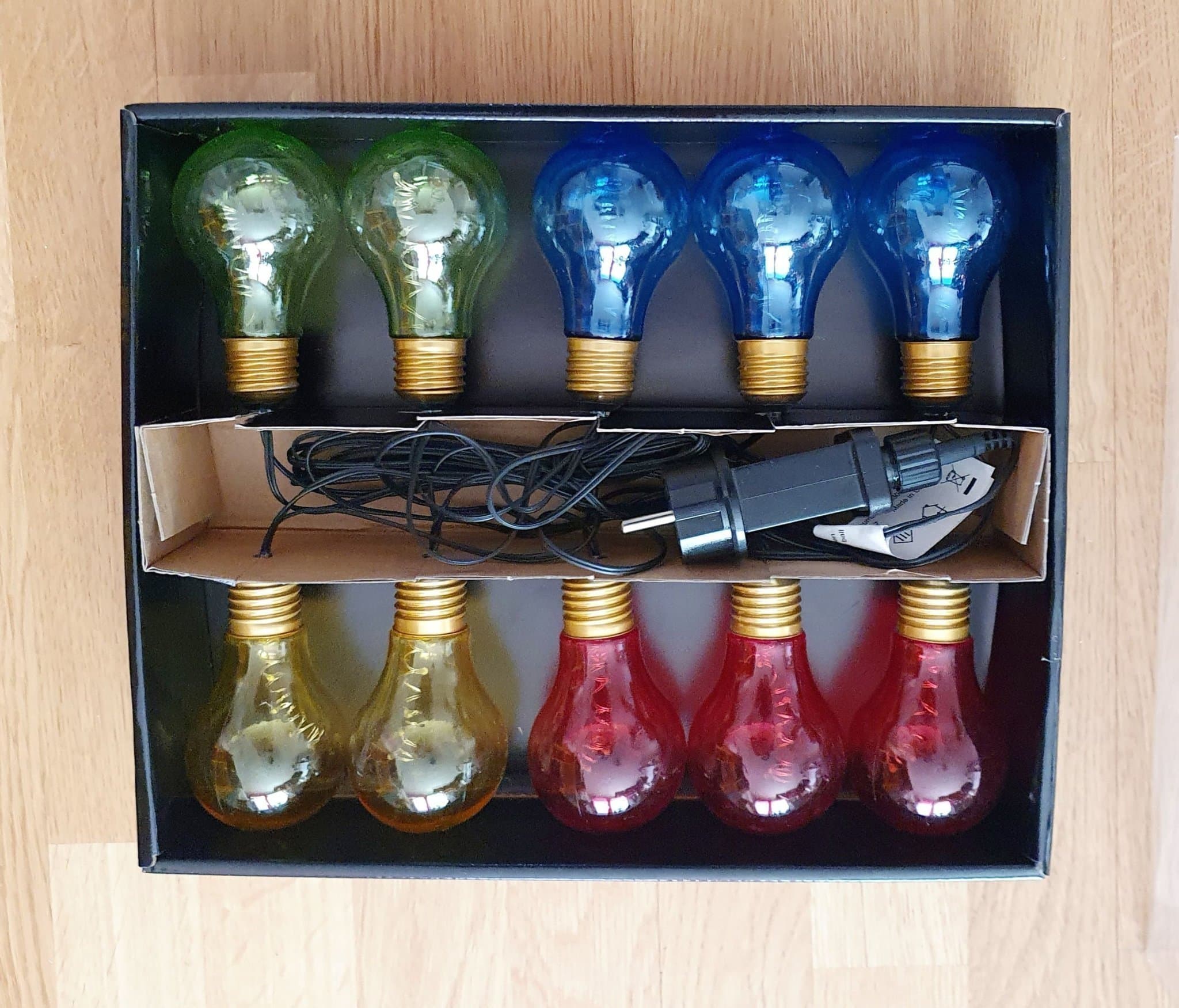 Ljusslinga med färgade glödlampor LIMA, led, 5,70 m.