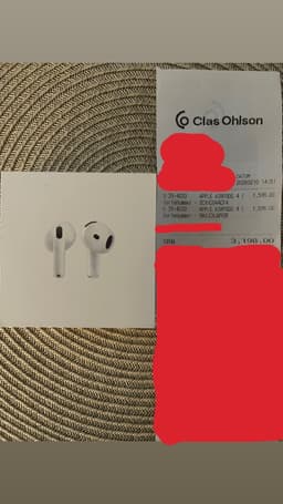 Apple AirPods Gen 4 – Nya & Oöppnade – Kvitto finns