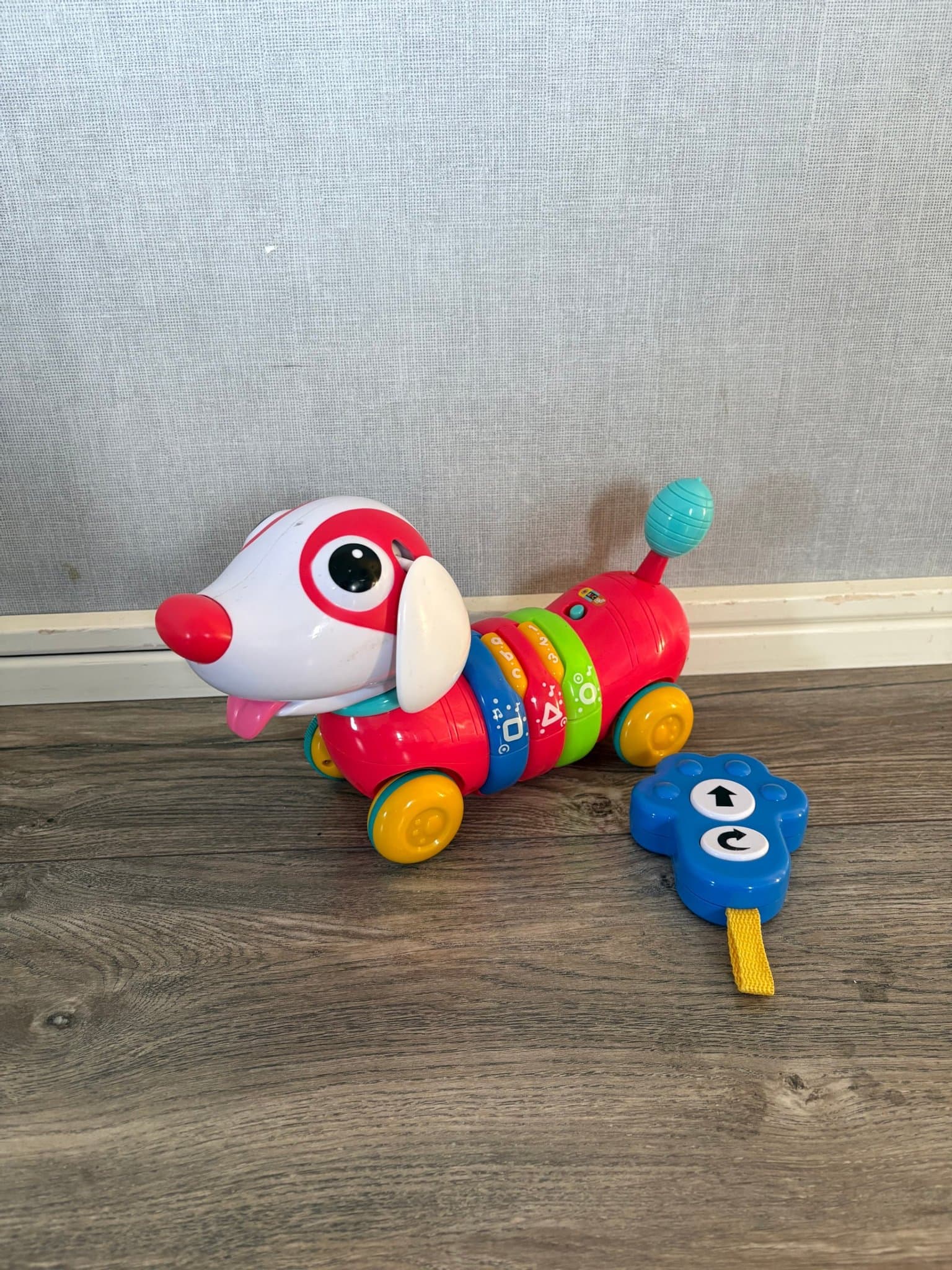 Interaktiv leksakshund med fjärrkontroll / radiostyrd hund med ljud och ljus