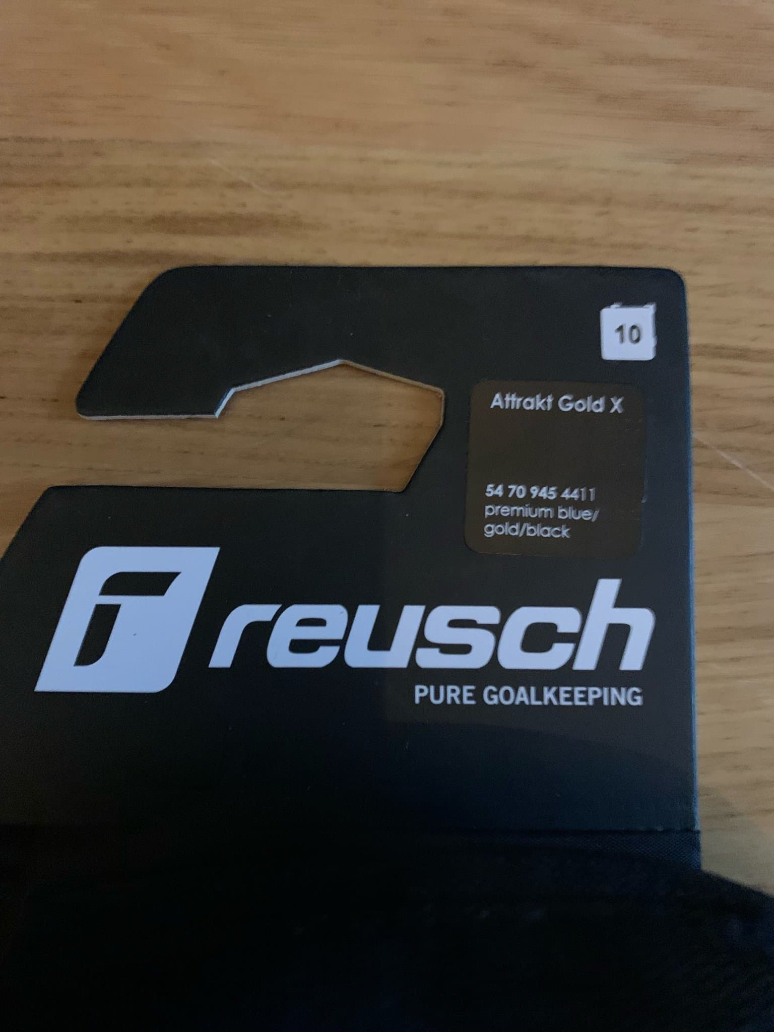 Ny Reusch Attrakt Gold X målvaktshandskarna storlek 10