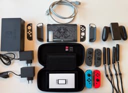Nintendo Switch V2 (2019) – Komplett paket, 640 GB, 2 Joy-Con-par