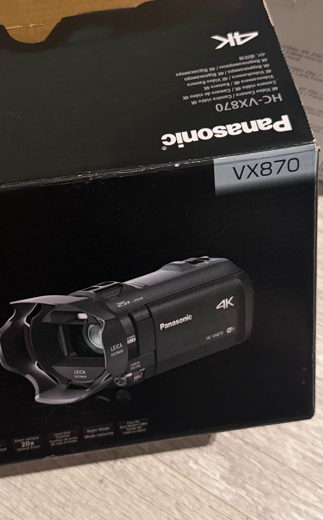 Panasonic 4K videokamera HC-VX870 *SOM NY*