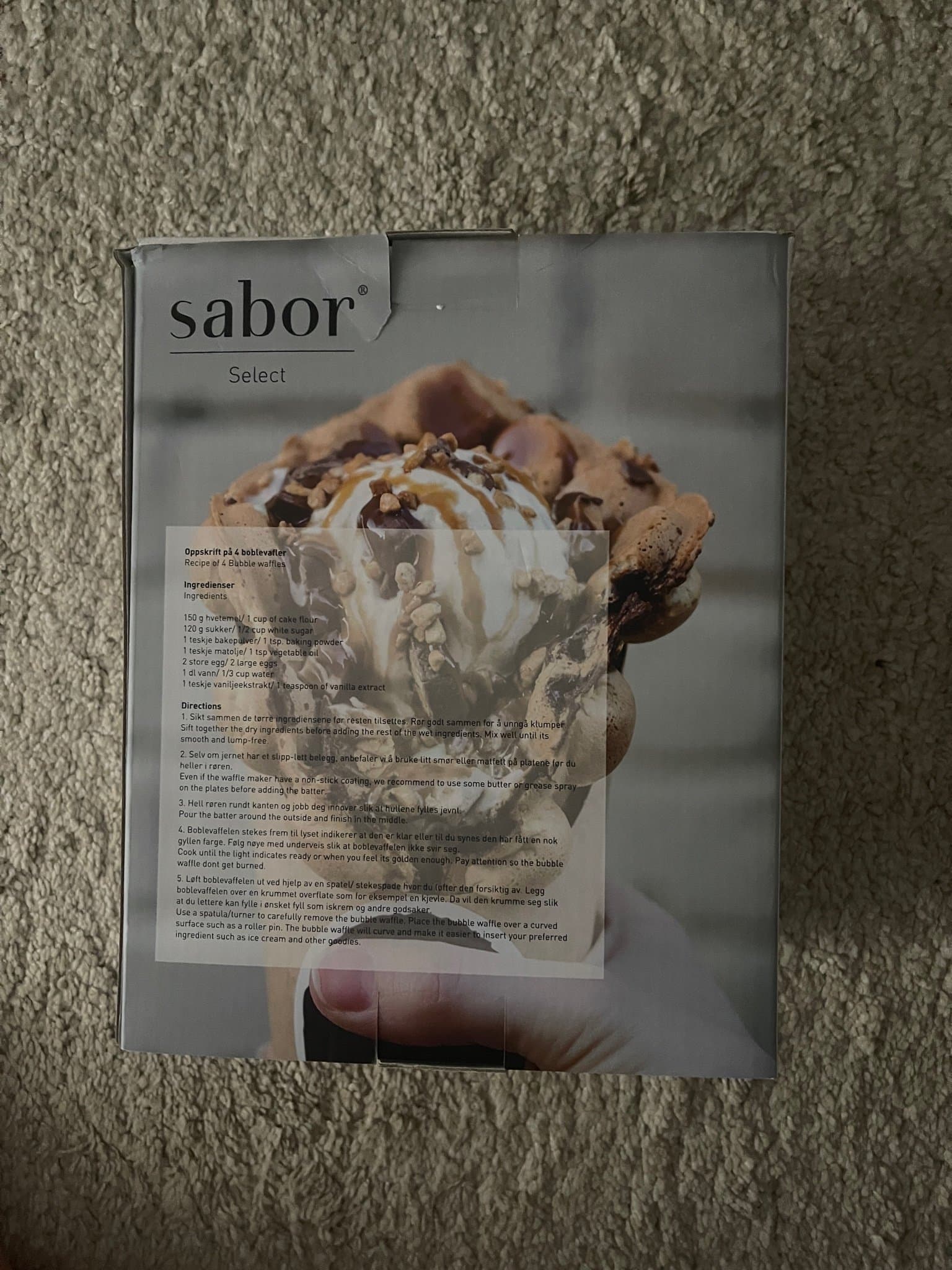 Sabor Bubblevåffeljärn