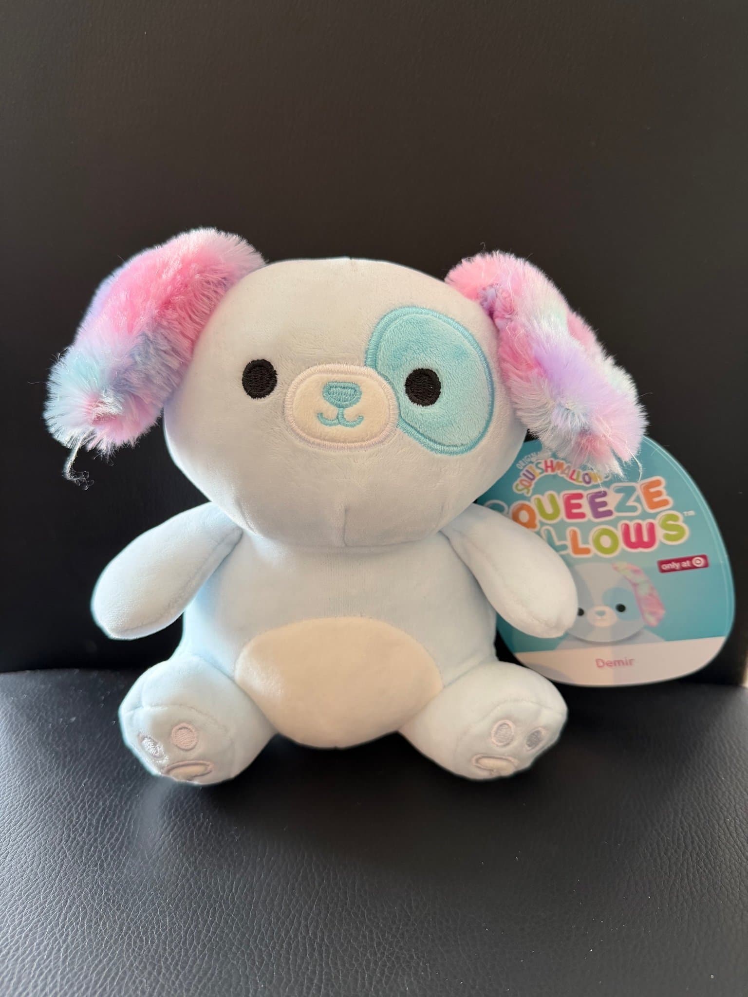 Squishmallows Squeezemallows Demir Blå Hund Mjukdjur