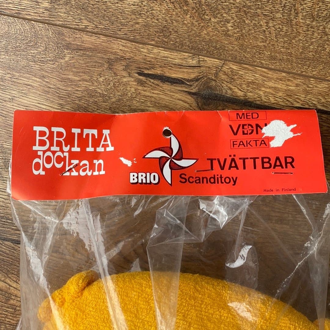 Brio Scanditoy Brita Dockan Tvättbar Gul Mjukdjur