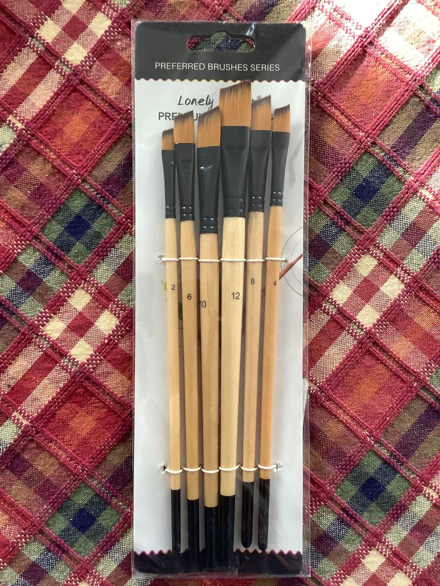 Penselset - 6 stycken snedskurna