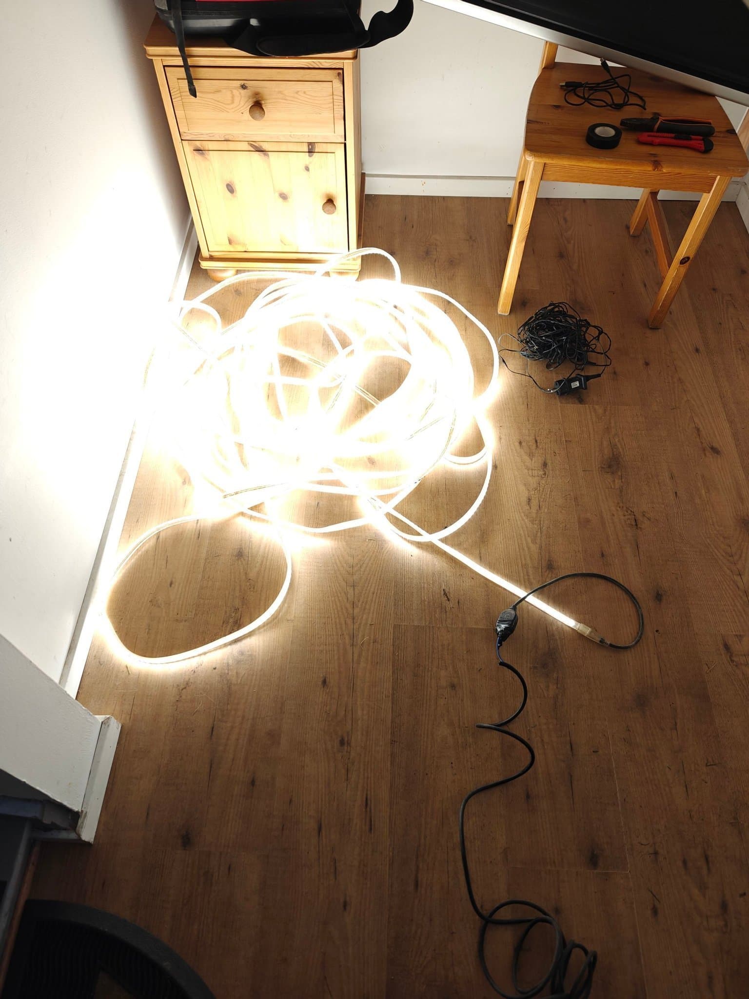 Lång LED-ljusslinga, remsa, arbetsljus 25m