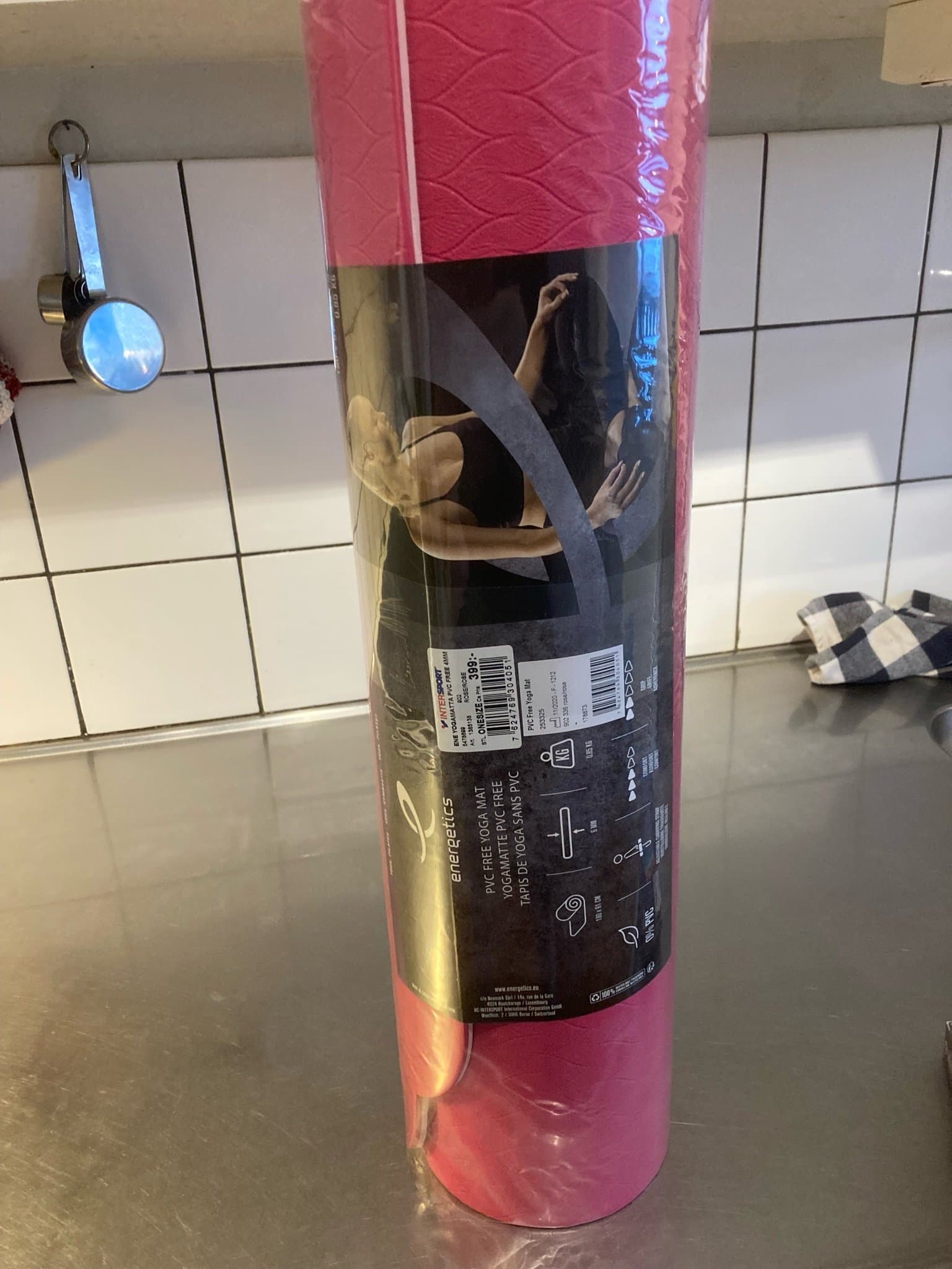 Energetics yogamatta, träningsband och väska