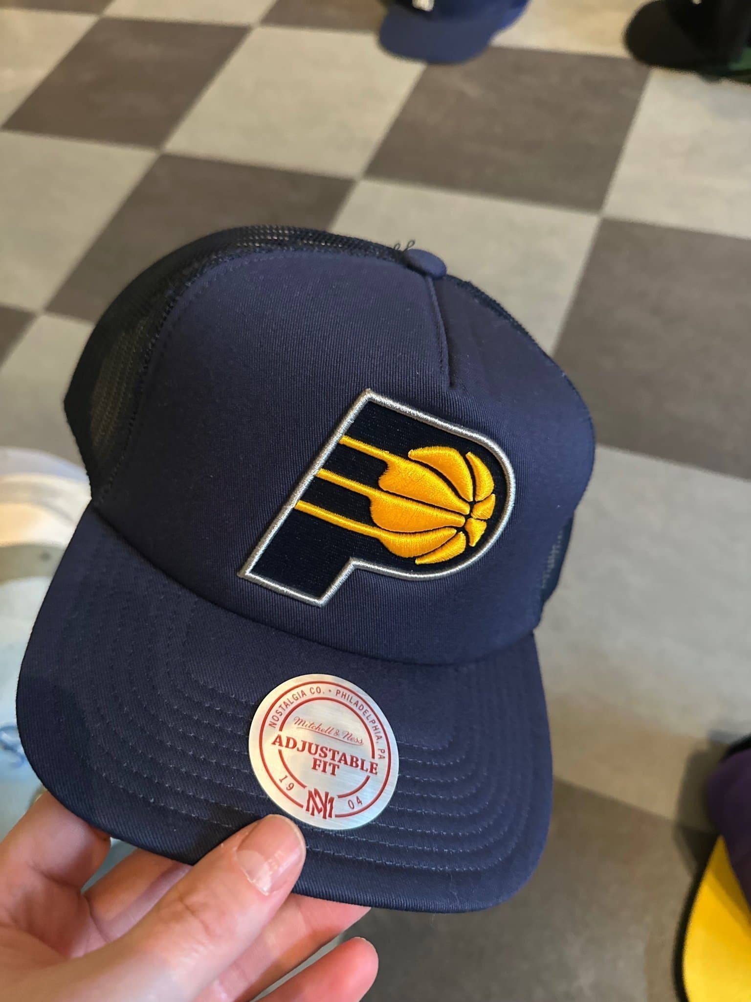 Mitchell & Ness Indiana Pacers blå keps, storlek OSFA