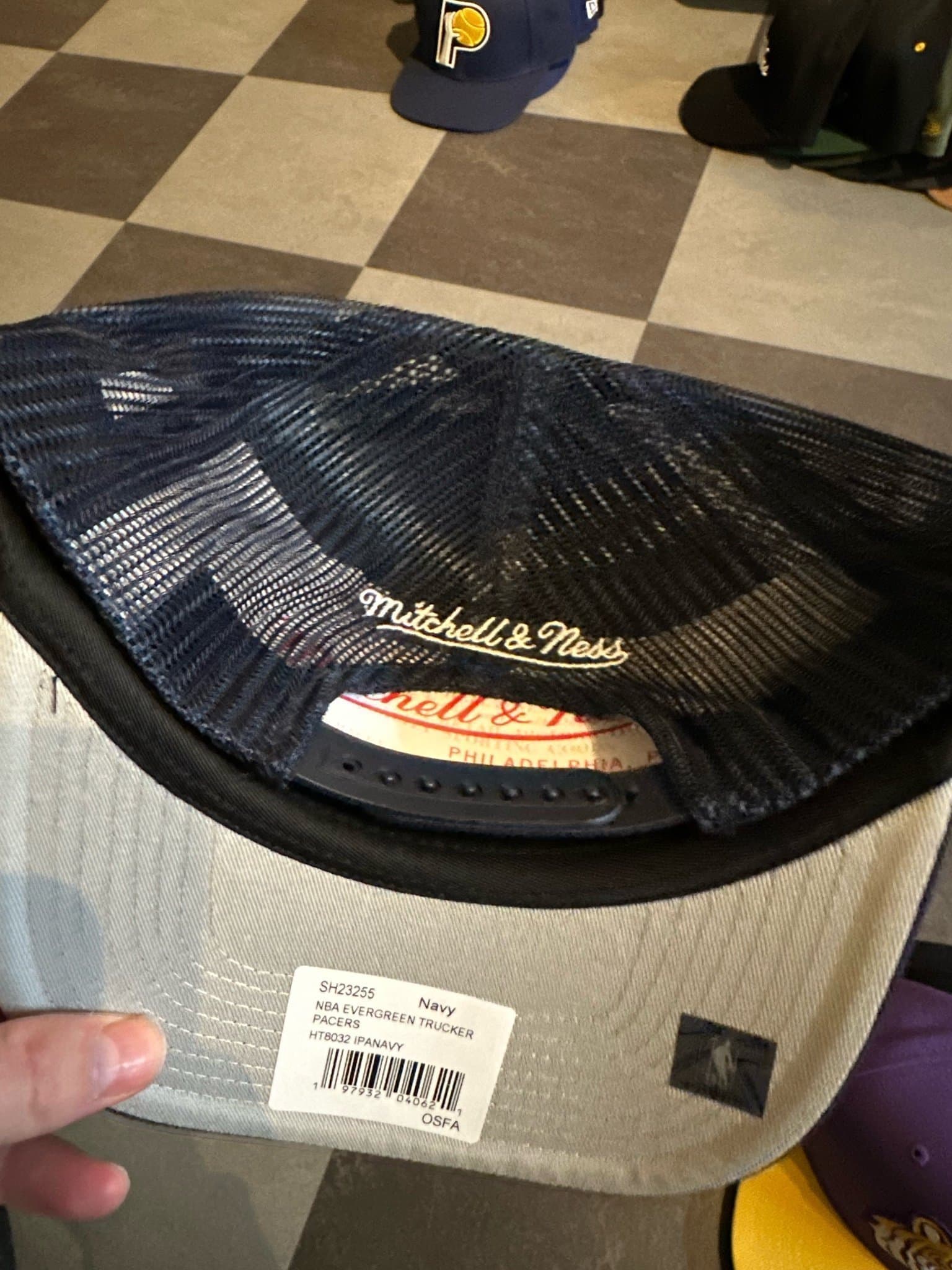 Mitchell & Ness Indiana Pacers blå keps, storlek OSFA