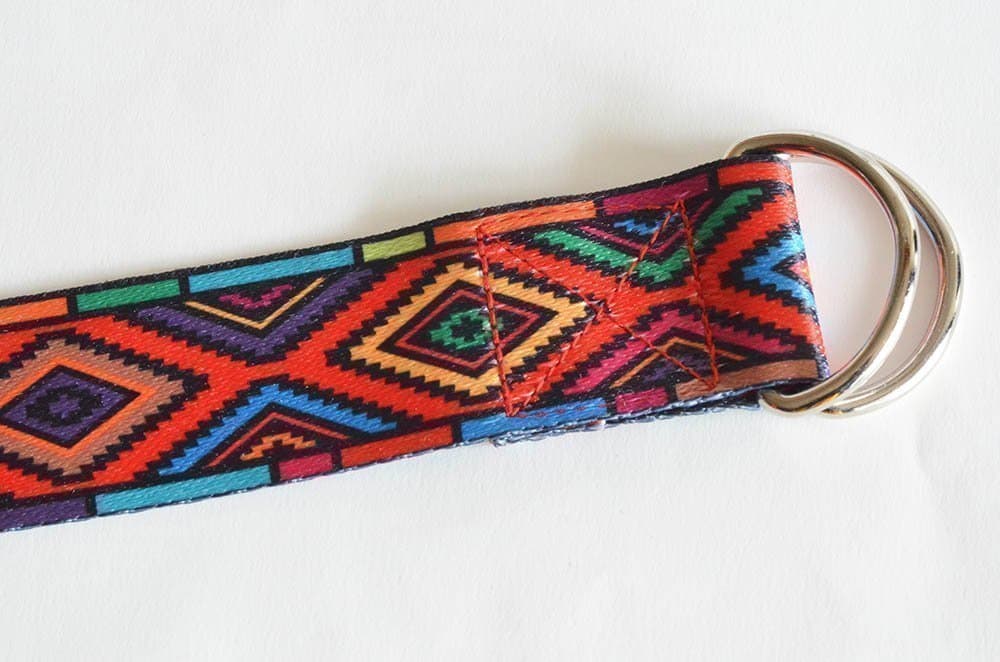 Yogaband 180 cm (rut-mönstrat), Yogabälte, Yoga strap, Fitnessband