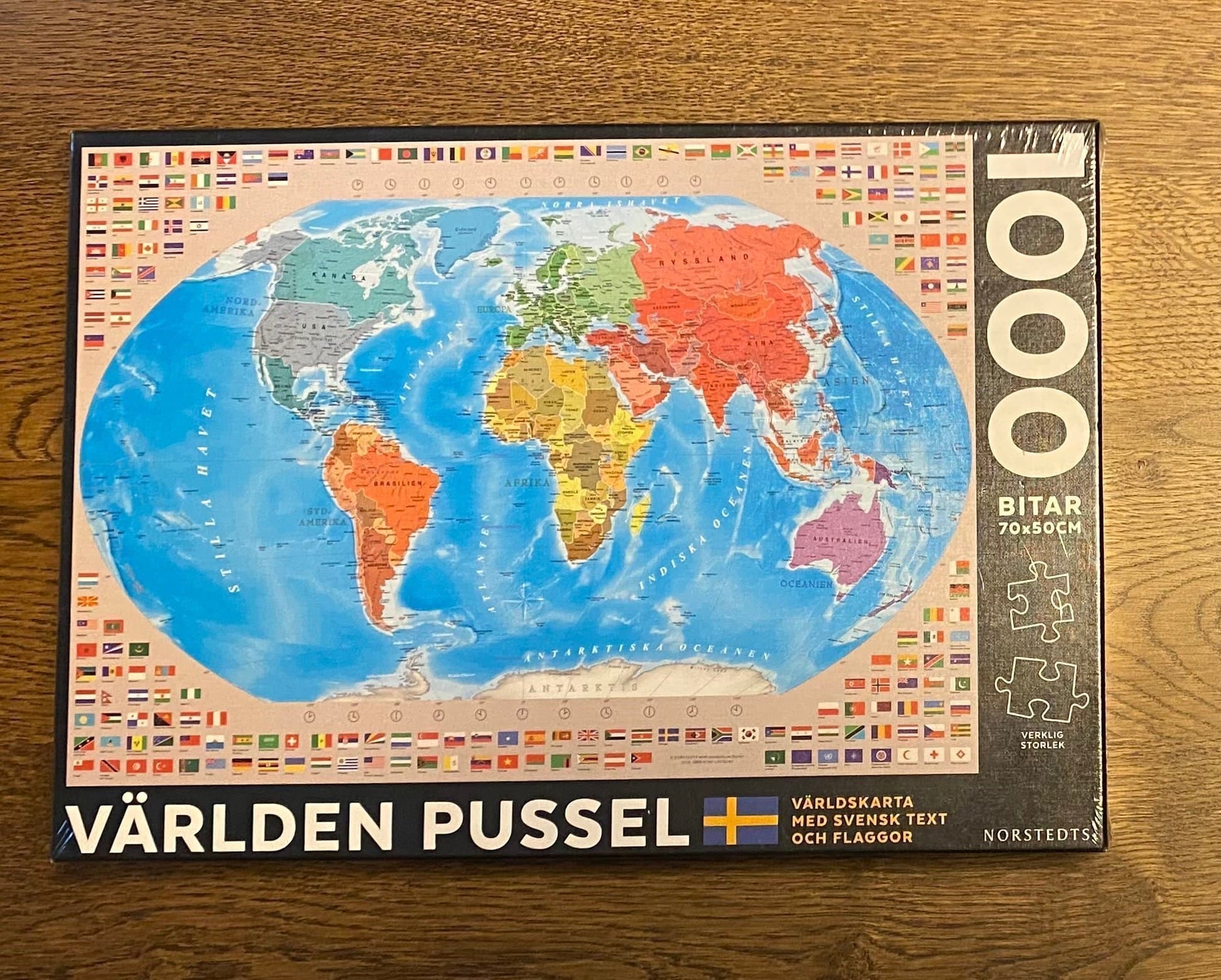 Pussel Världskarta 1000 bitar