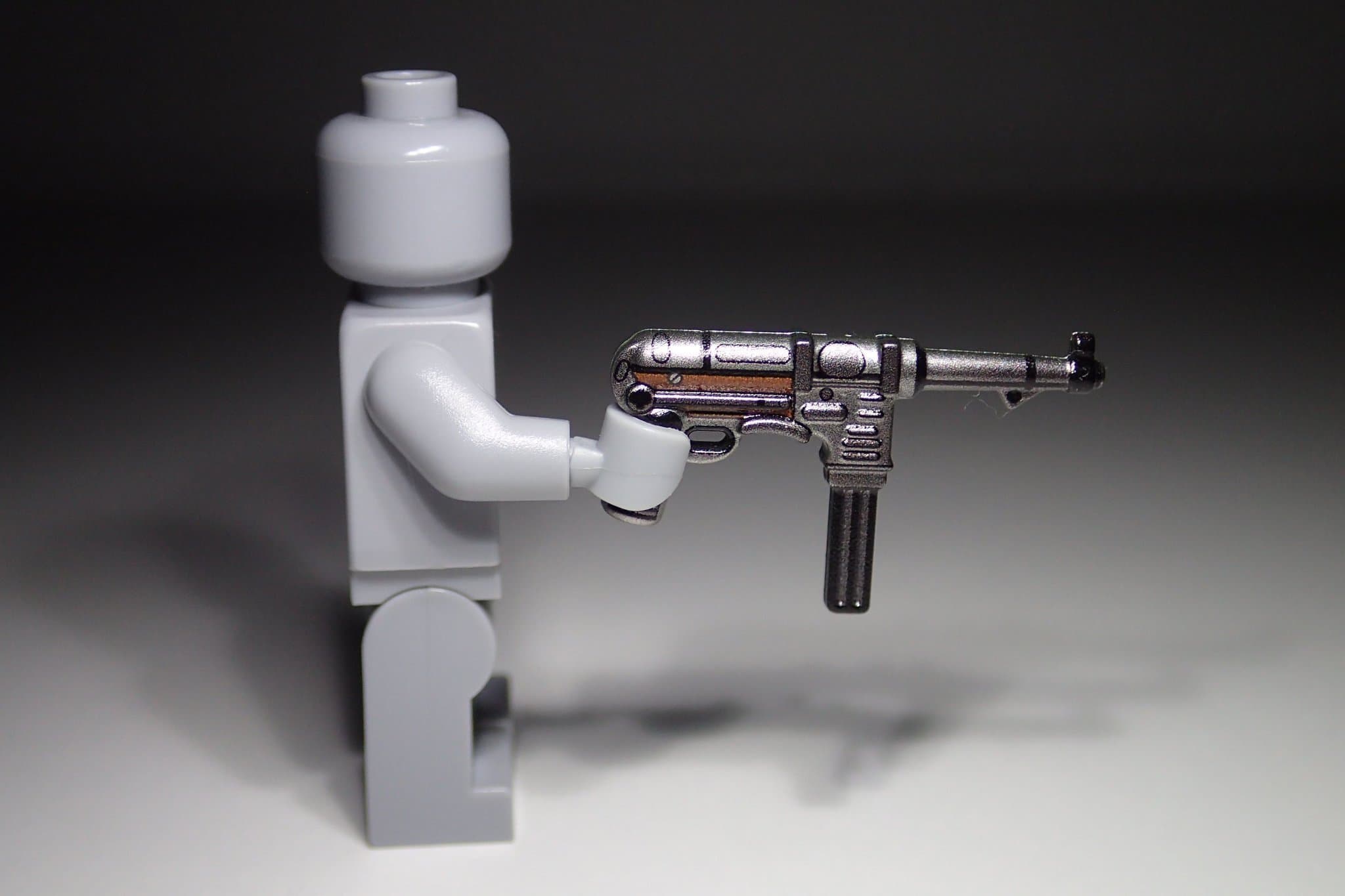 Lee Bricks minifigurvapen - Maschinenpistole 40 "MP 40" med detaljerat tryck