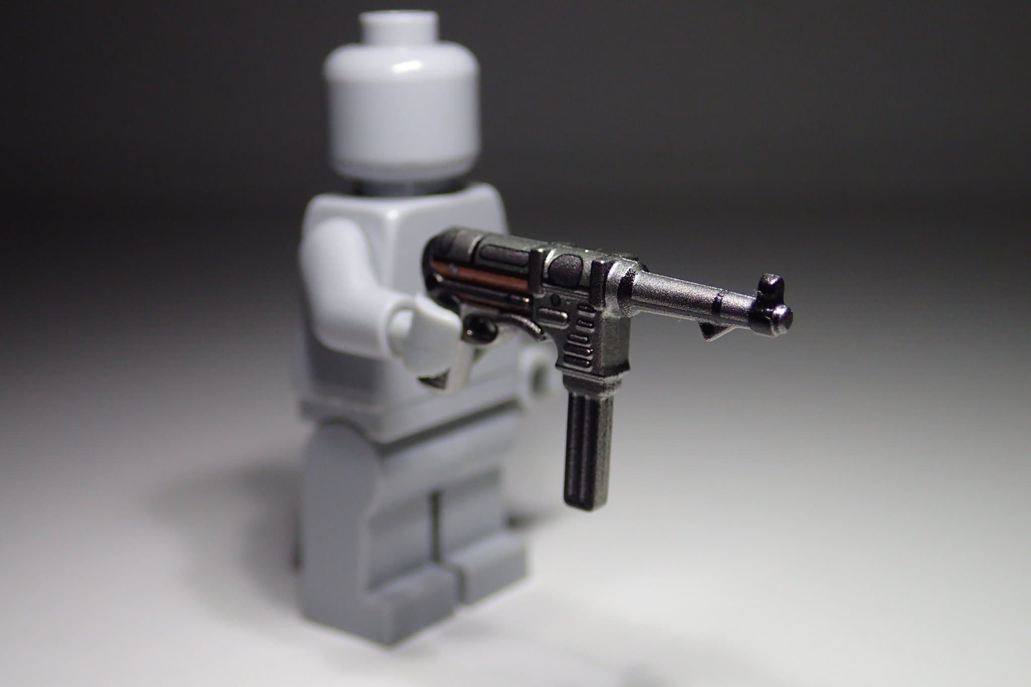 Lee Bricks minifigurvapen - Maschinenpistole 40 "MP 40" med detaljerat tryck