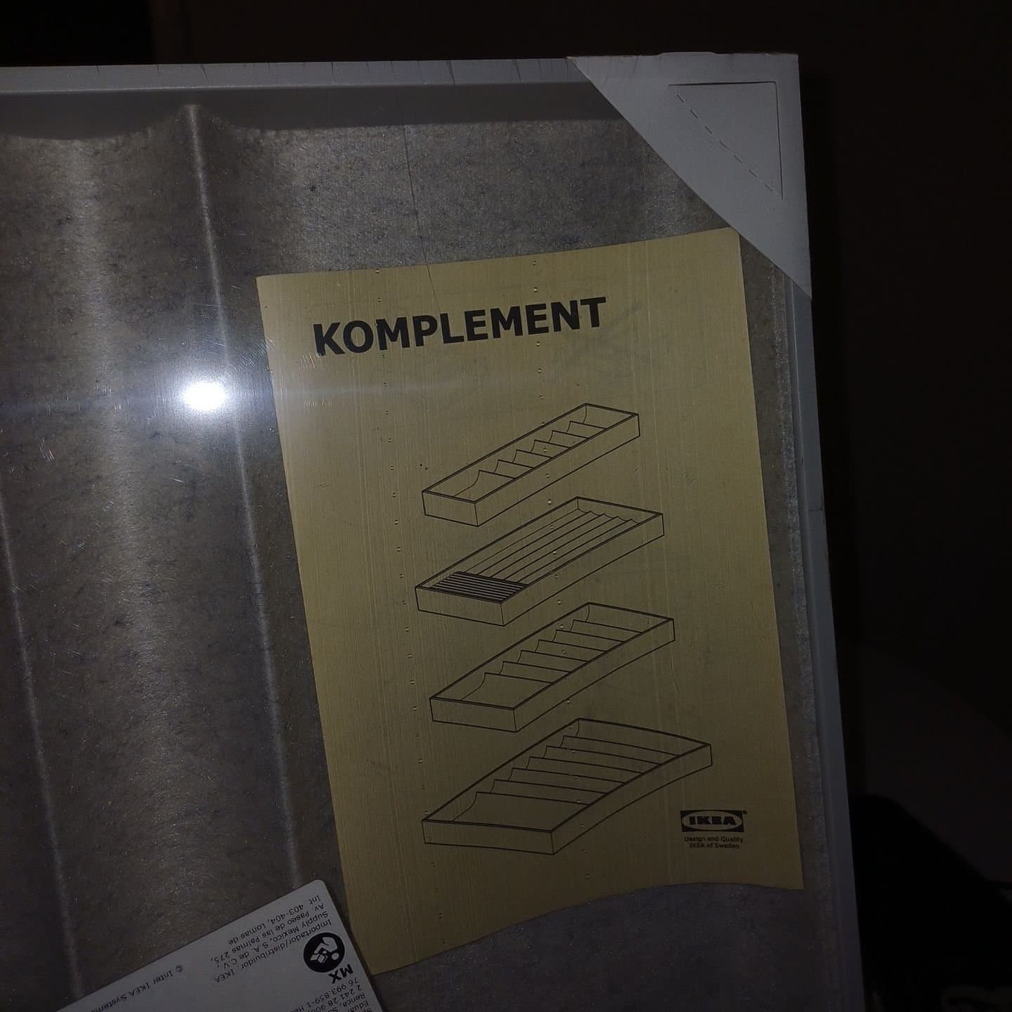 IKEA Komplement insats för Utdragbar hyllplan "Äldre modell"