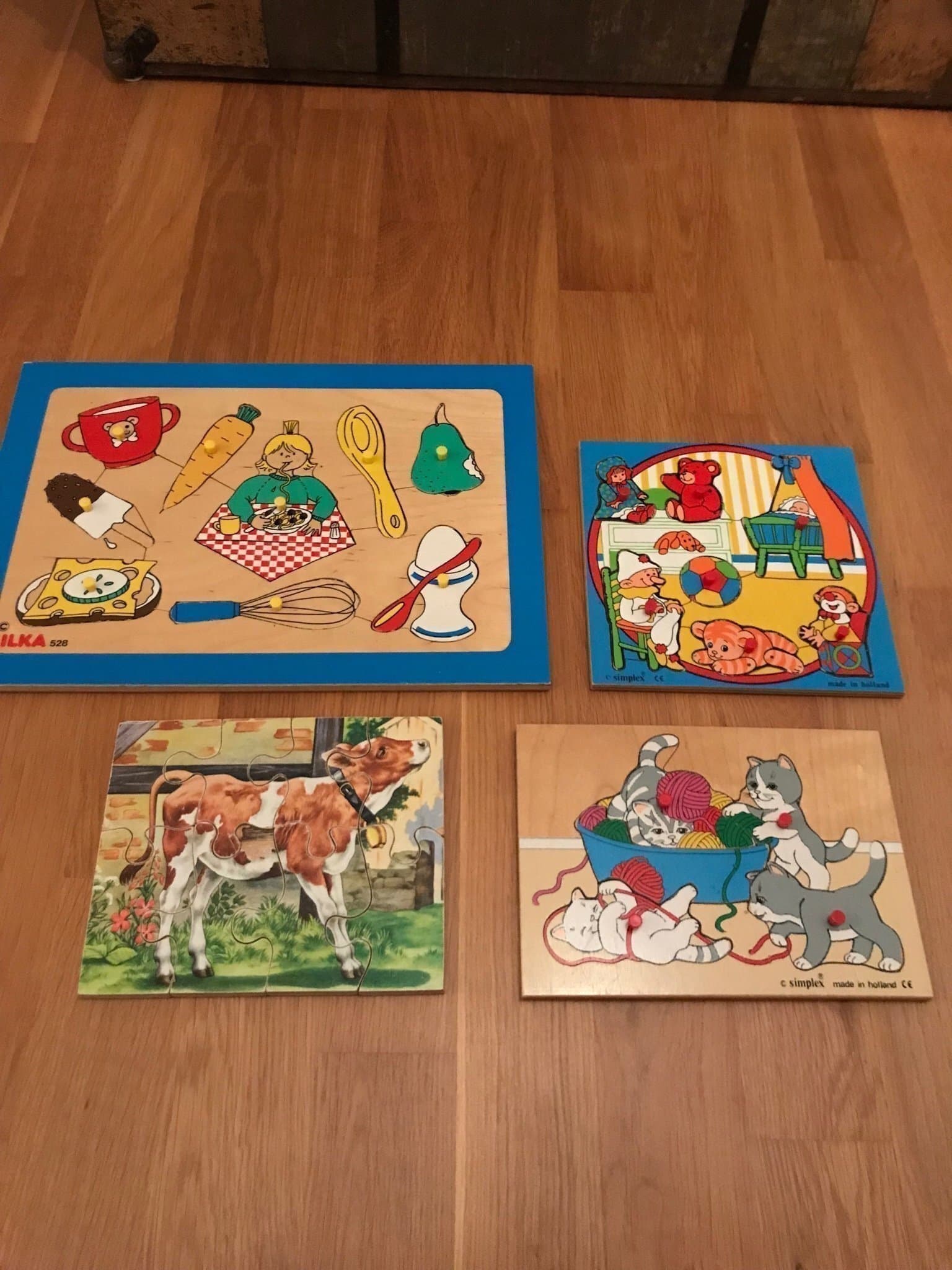 pussel i nyskick trä 4 st