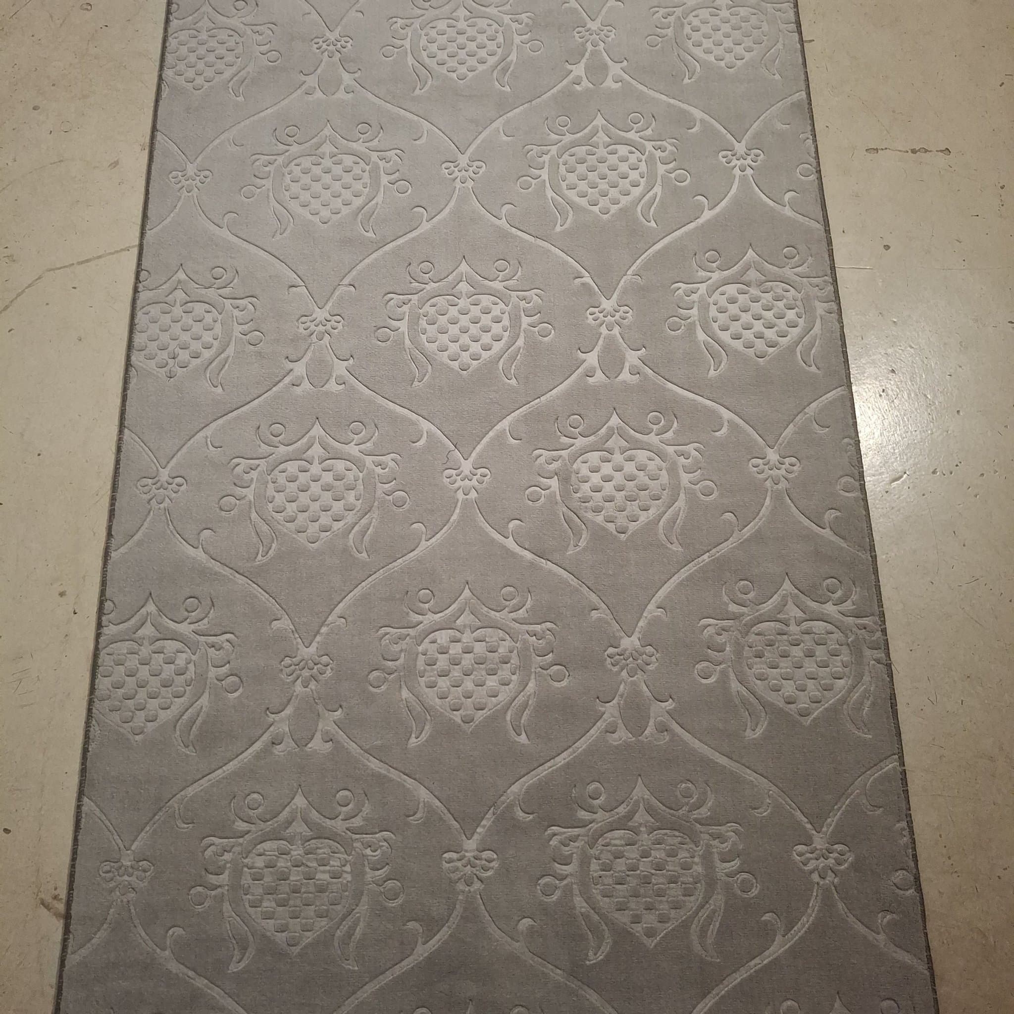 Grå Gångmatta med Mönster 80x300