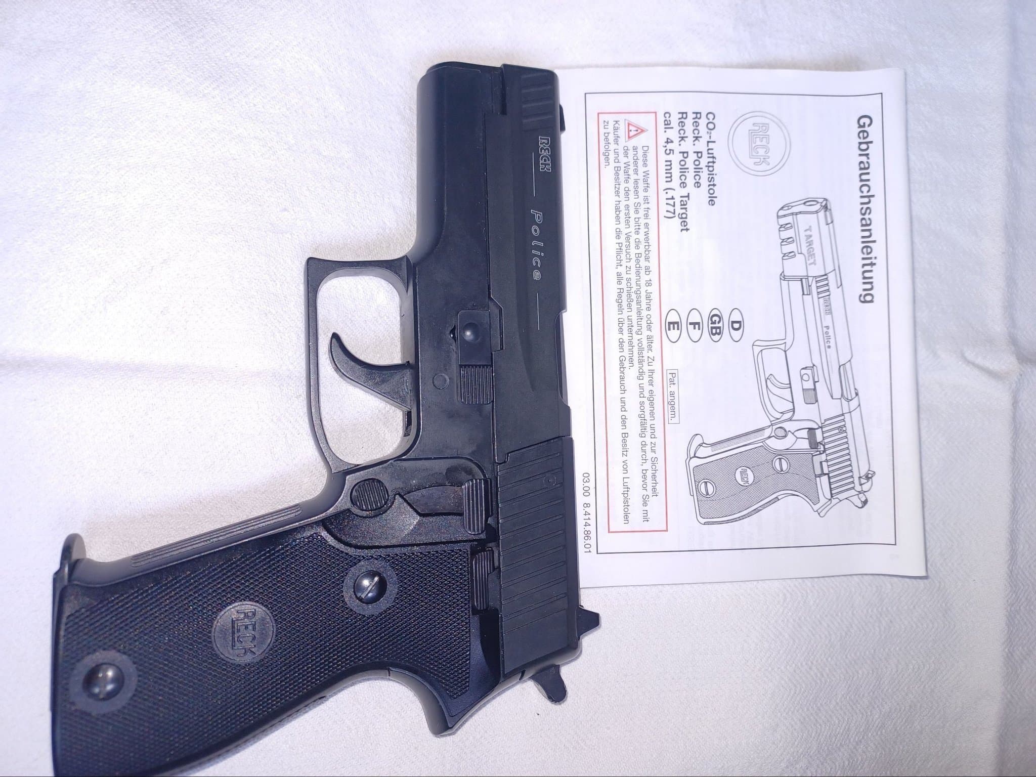 Co2 pistol RECK police UMAREX 4.5 mm vikt ca 1 kg