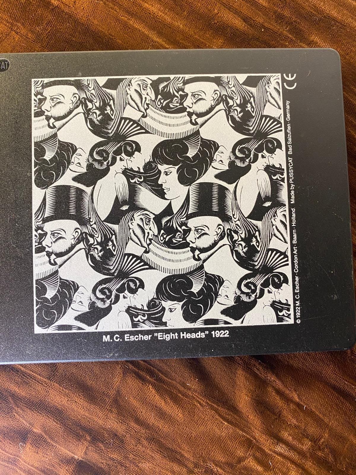 M.C. Escher Pussel Åtta Huvuden Vintage 1922 Design Pussycat Konstspel