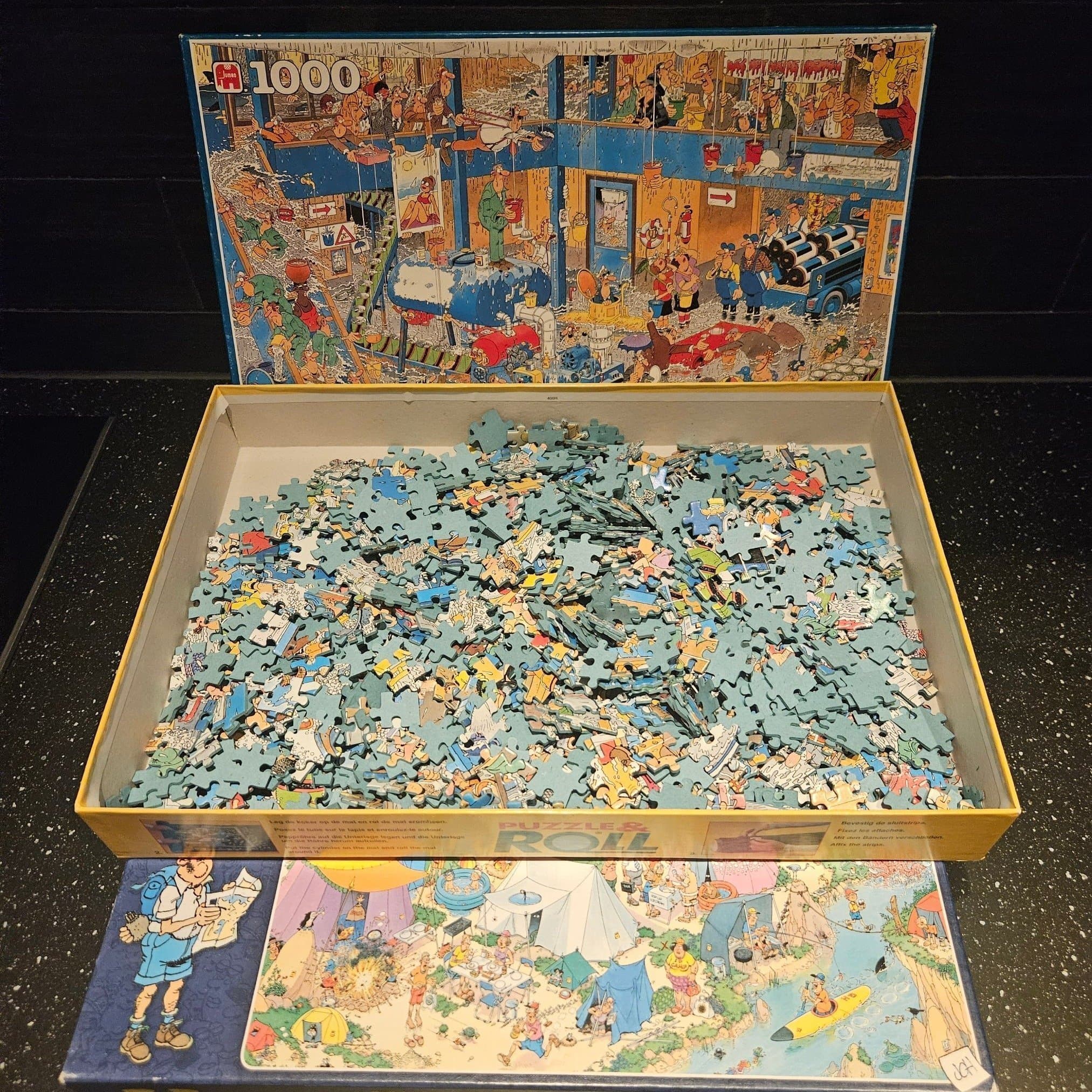 3st pussel, Jan Van Haasteren -The big Leak- nr.1614, Camping nature, Paris