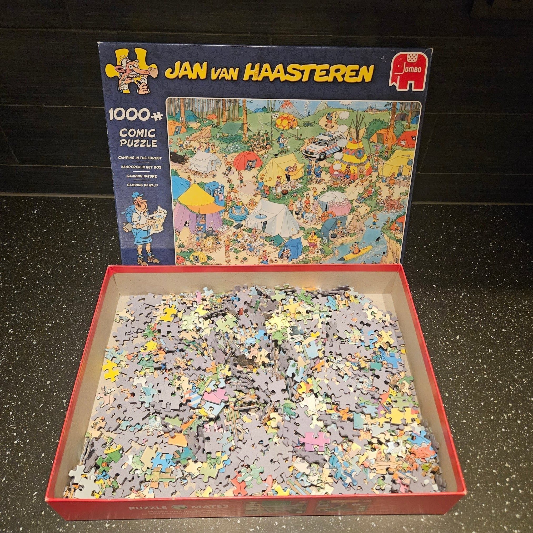 3st pussel, Jan Van Haasteren -The big Leak- nr.1614, Camping nature, Paris