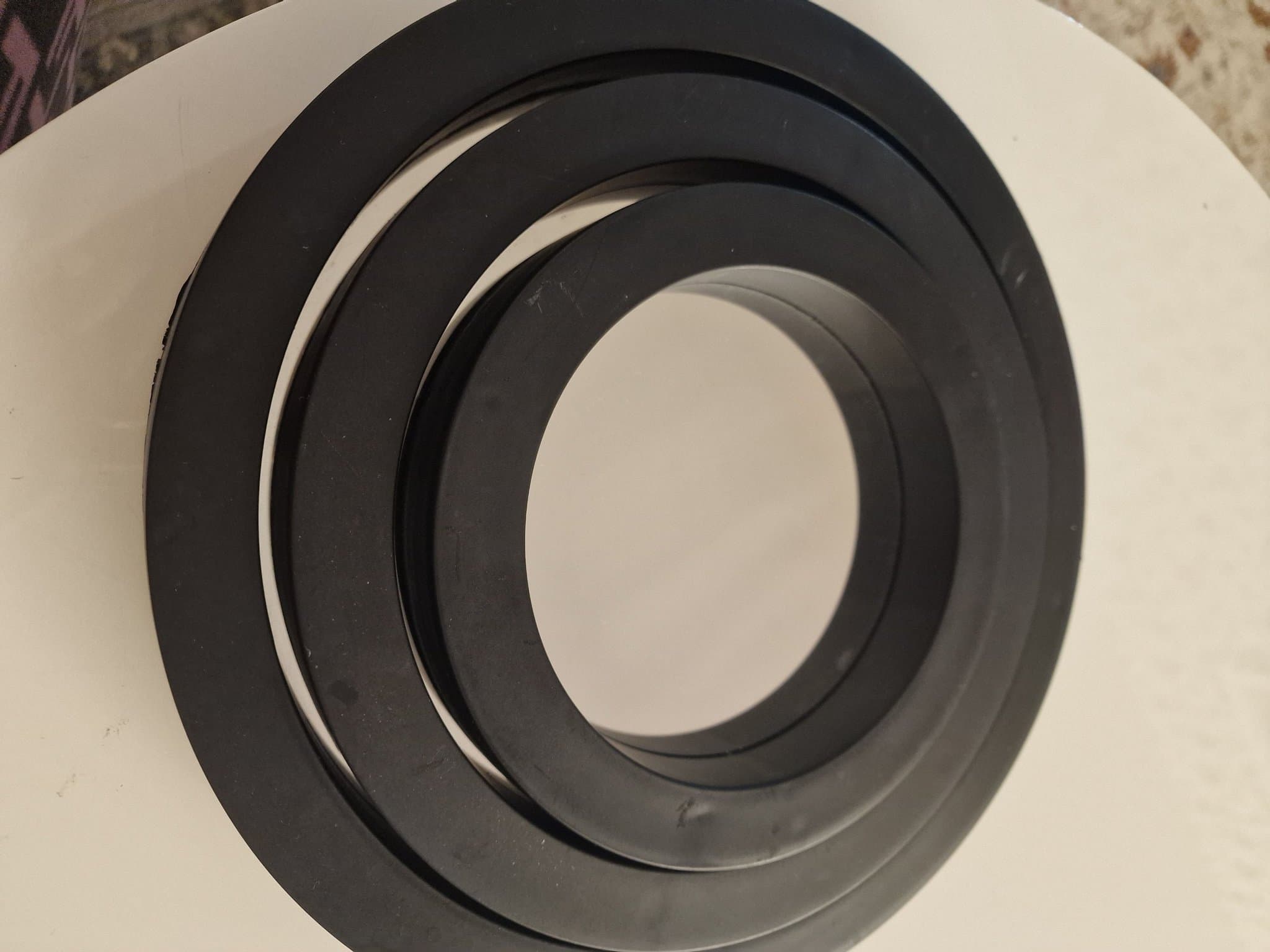 3 Speglar med svart ram