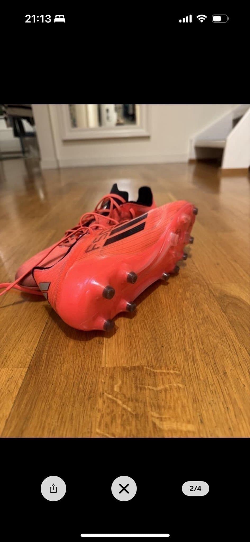 ADIDAS F50 ELITE AG VIVID HORIZON - RÖD/ SVART/SILVER