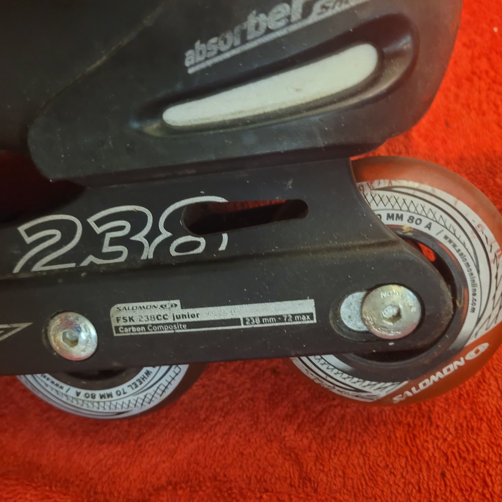 Salomon 238 cc junior inlines rullskridskor 39, 2/3