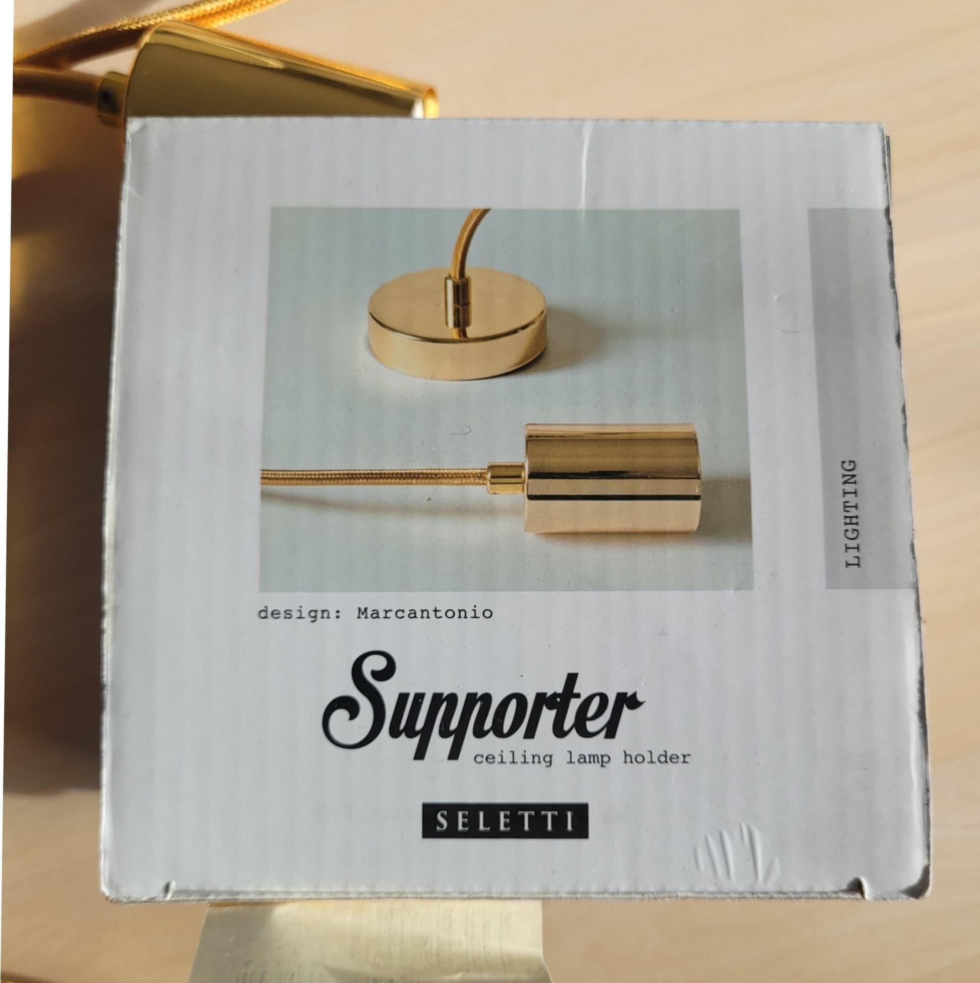 Seletti Supporter ceiling lampa, guld design Marcantonio