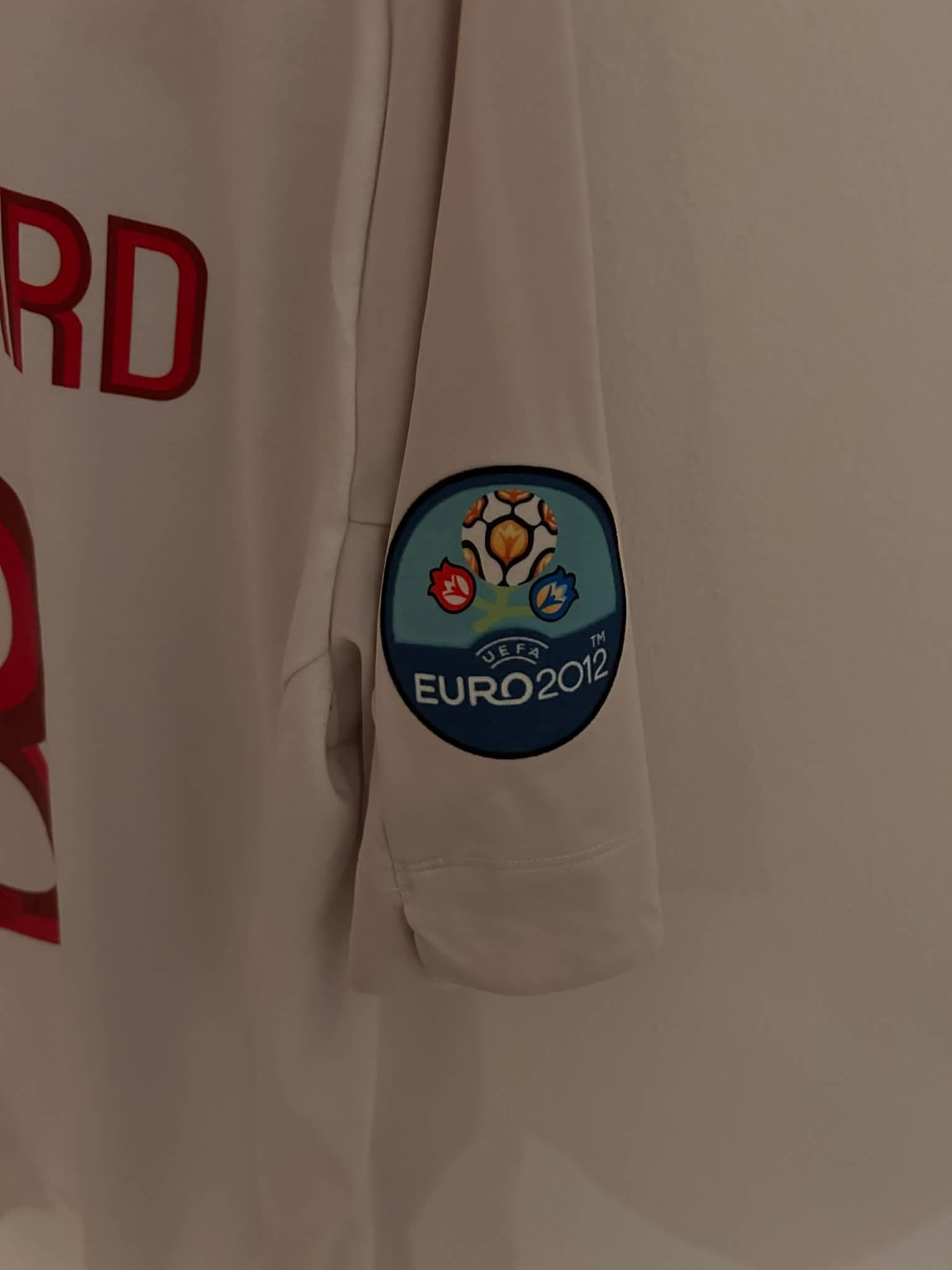 Lampard England vit fotbollströja, storlek Large