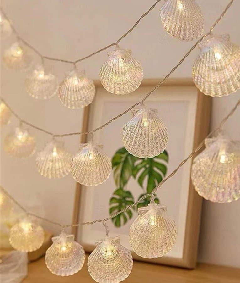 Batteridriven ljusslinga med snäckor 1,5 meter ny i förpackning!