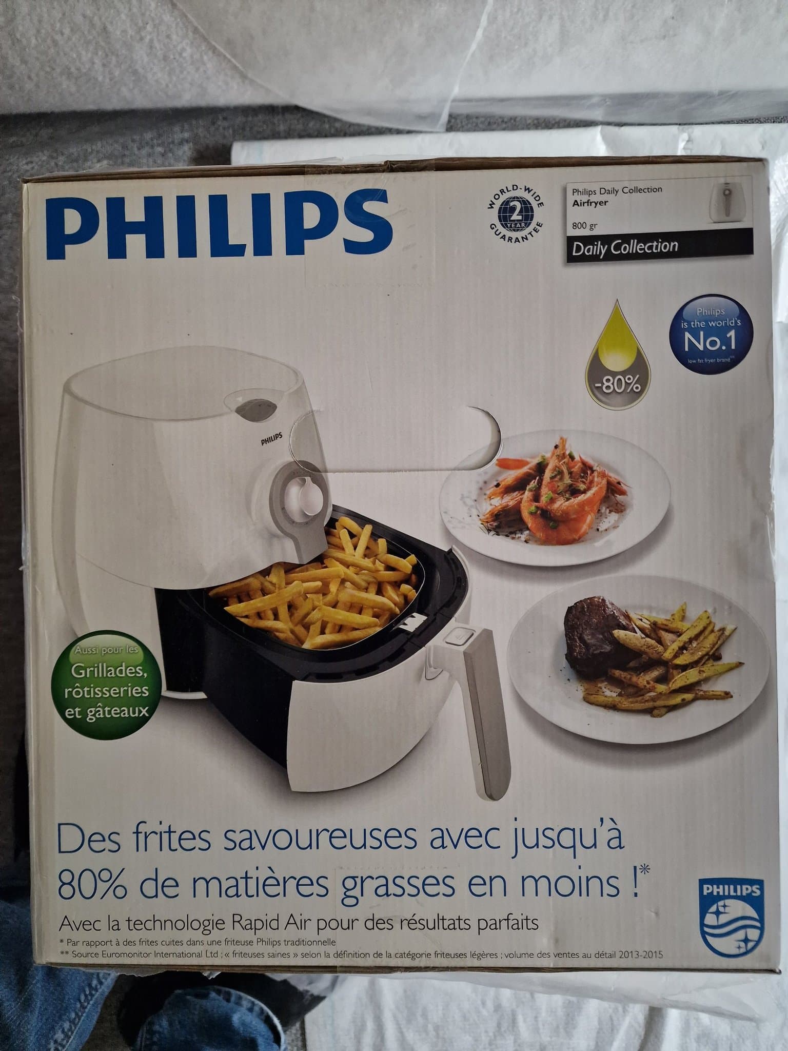 Airfryer Philips Daily Collection HD9216. Nyskick. Aldrig använd.