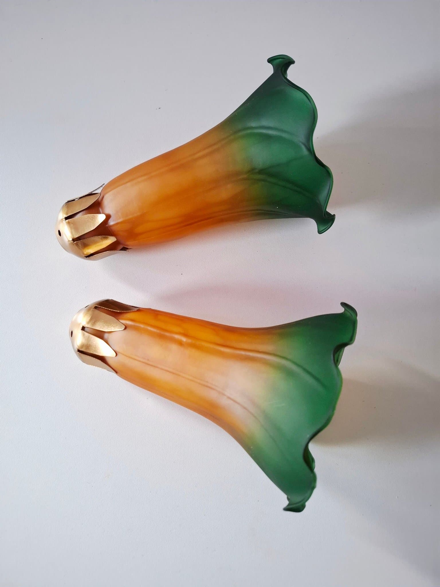 RETRO STIL 2ST. GLASKUPOR FÖNSTERLAMPA NOSTALGI LAMPDELAR LAMPSKÄRM GLASSKÄRM