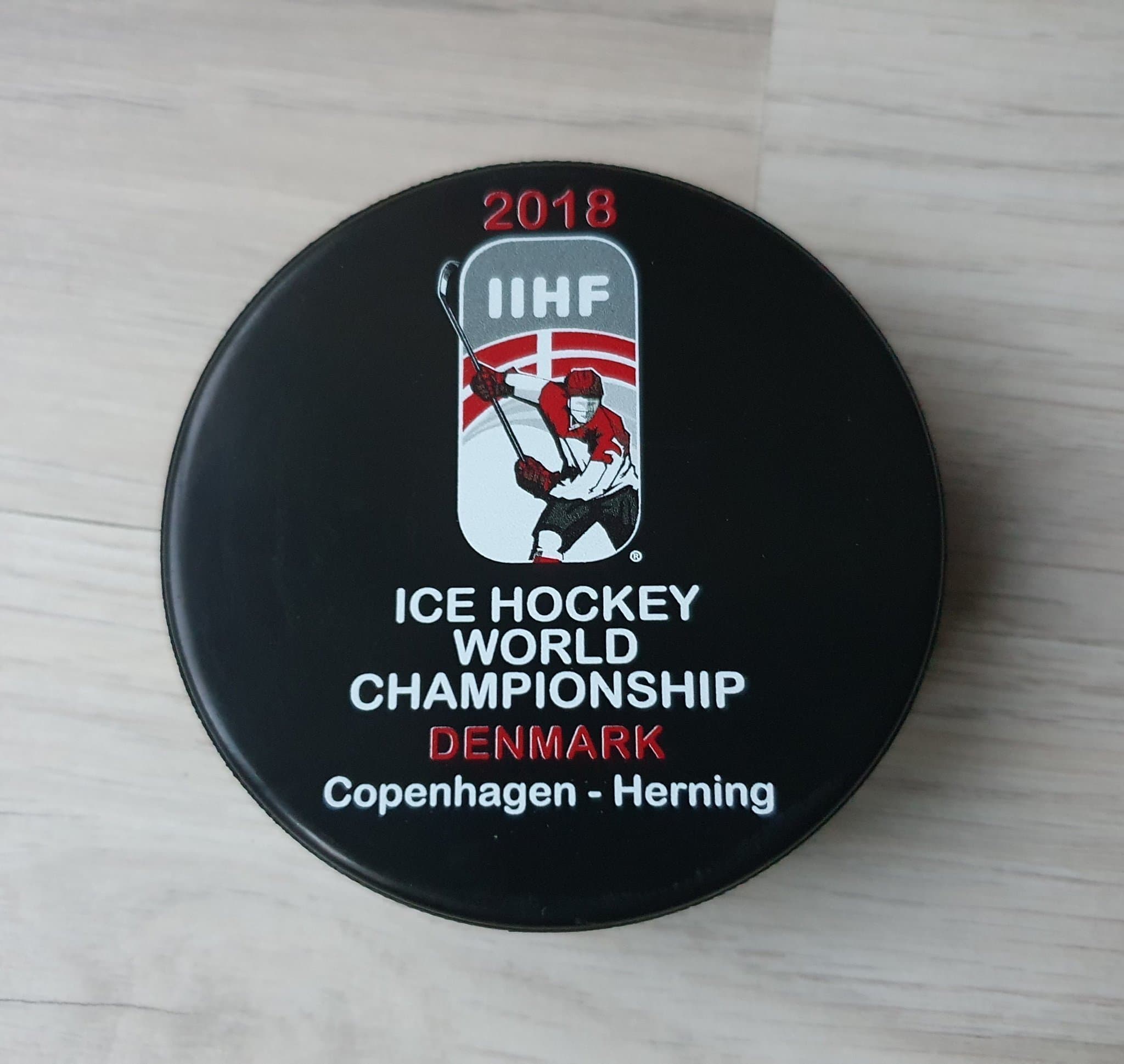 IIHF Ishockey-VM 2018 Danmark Officiell Puck