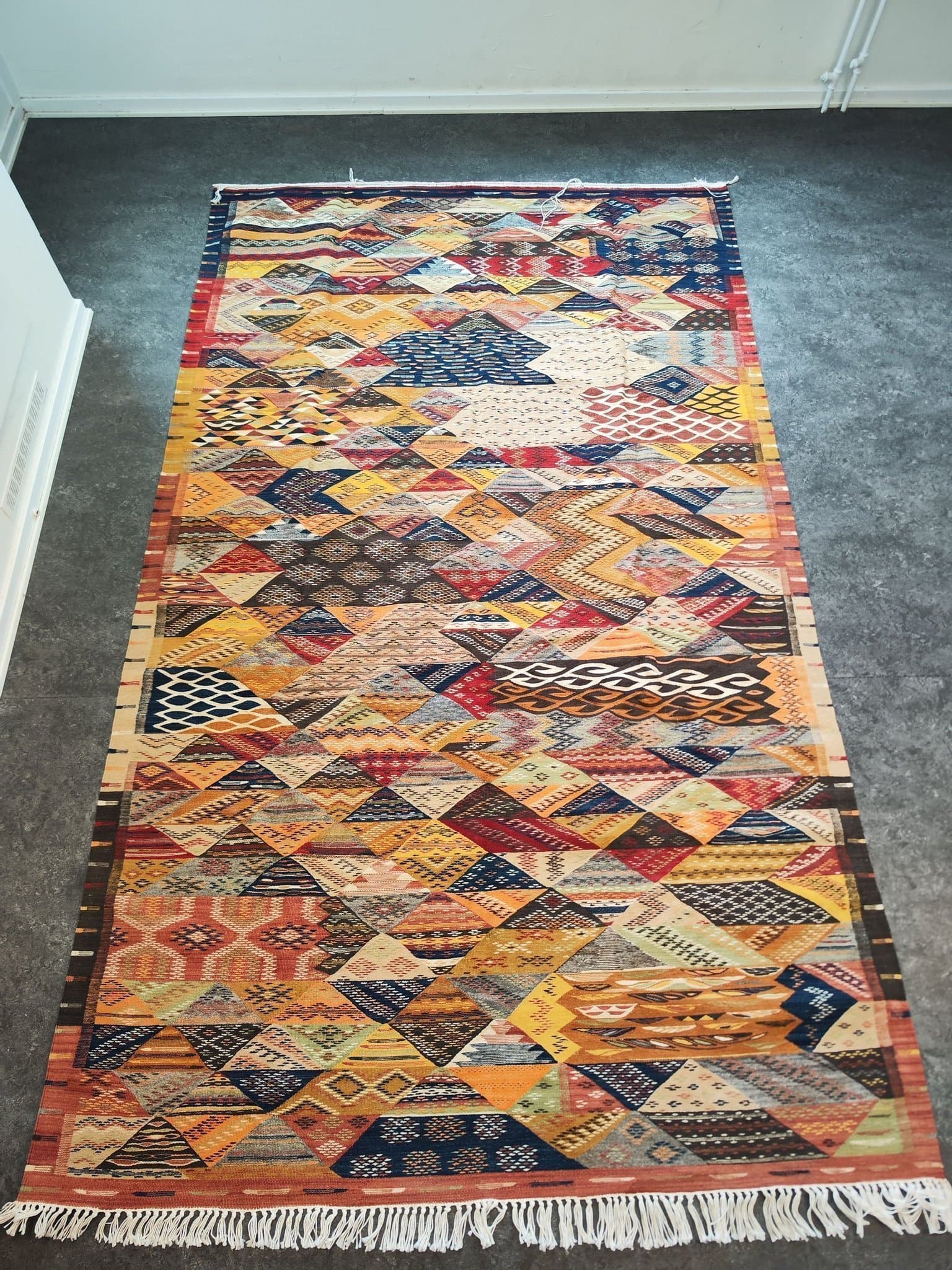 Ny äkta unik Berber ull Kelim matta 155×257 cm