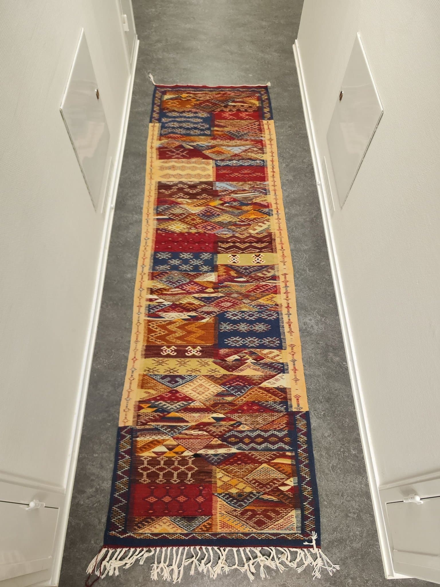 Ny exklusiv äkta Berber ull matta 79×270 cm