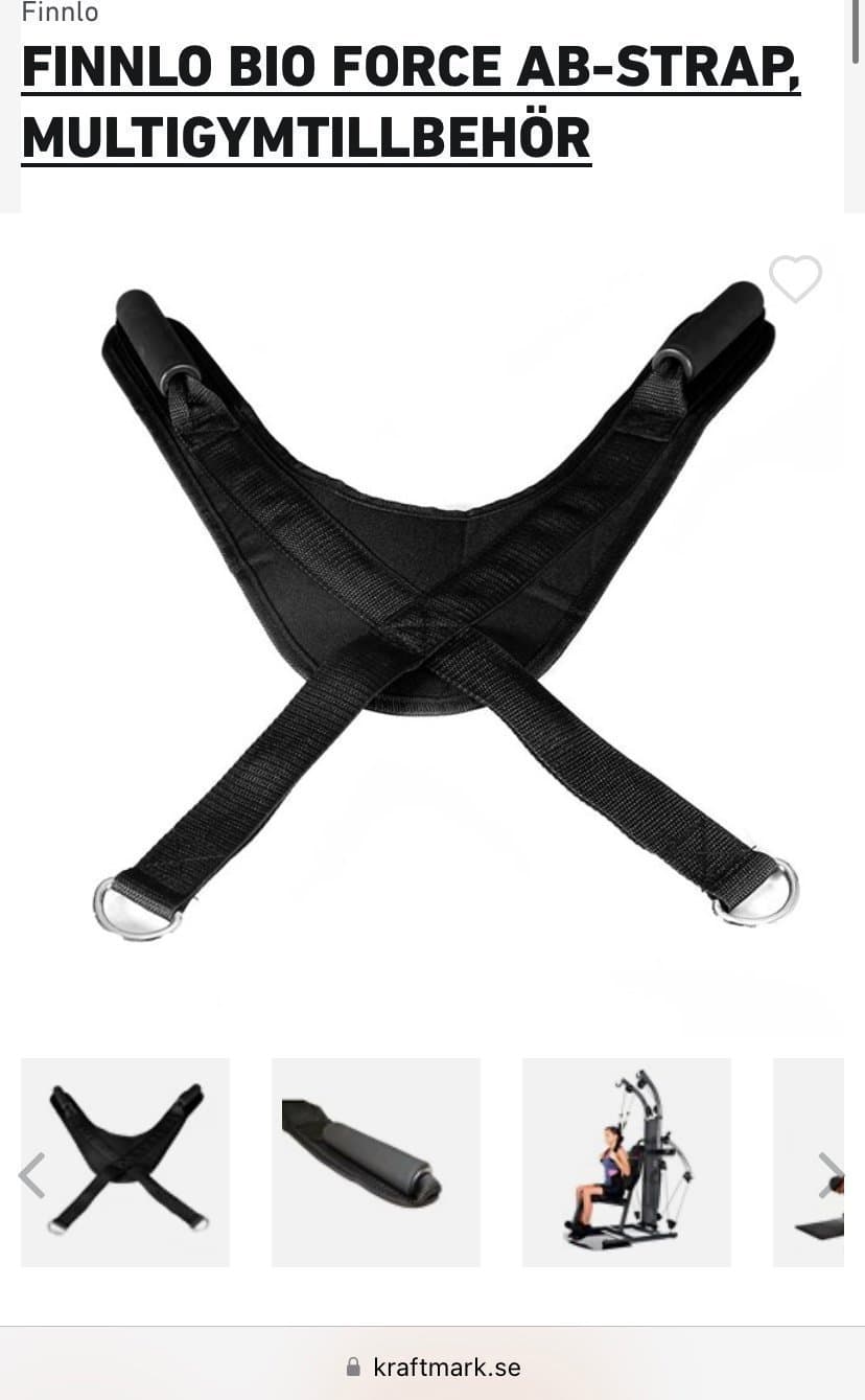 Träningsredskap Finnlo Cable kabel Kablar magtränare gym redskap Abs crunches