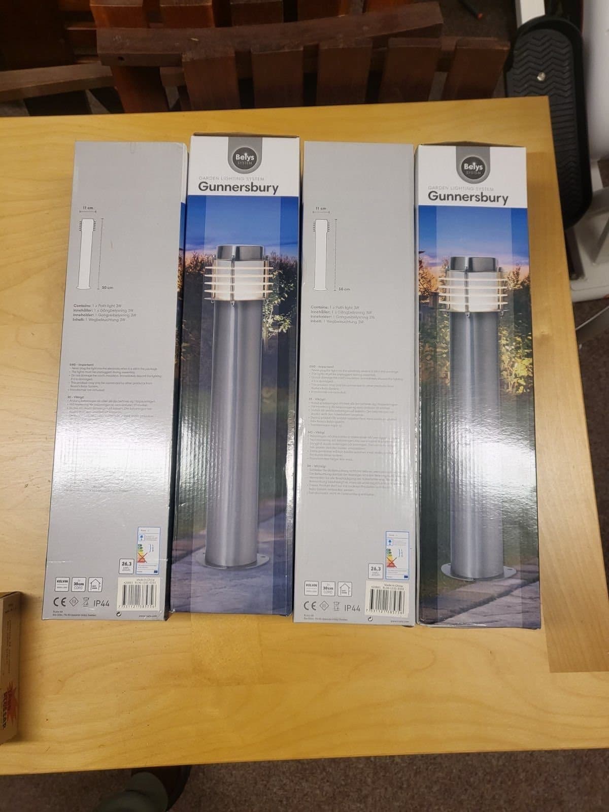 4 st NYA pollare Belys Gunnersbury - Rostfritt stål - IP44