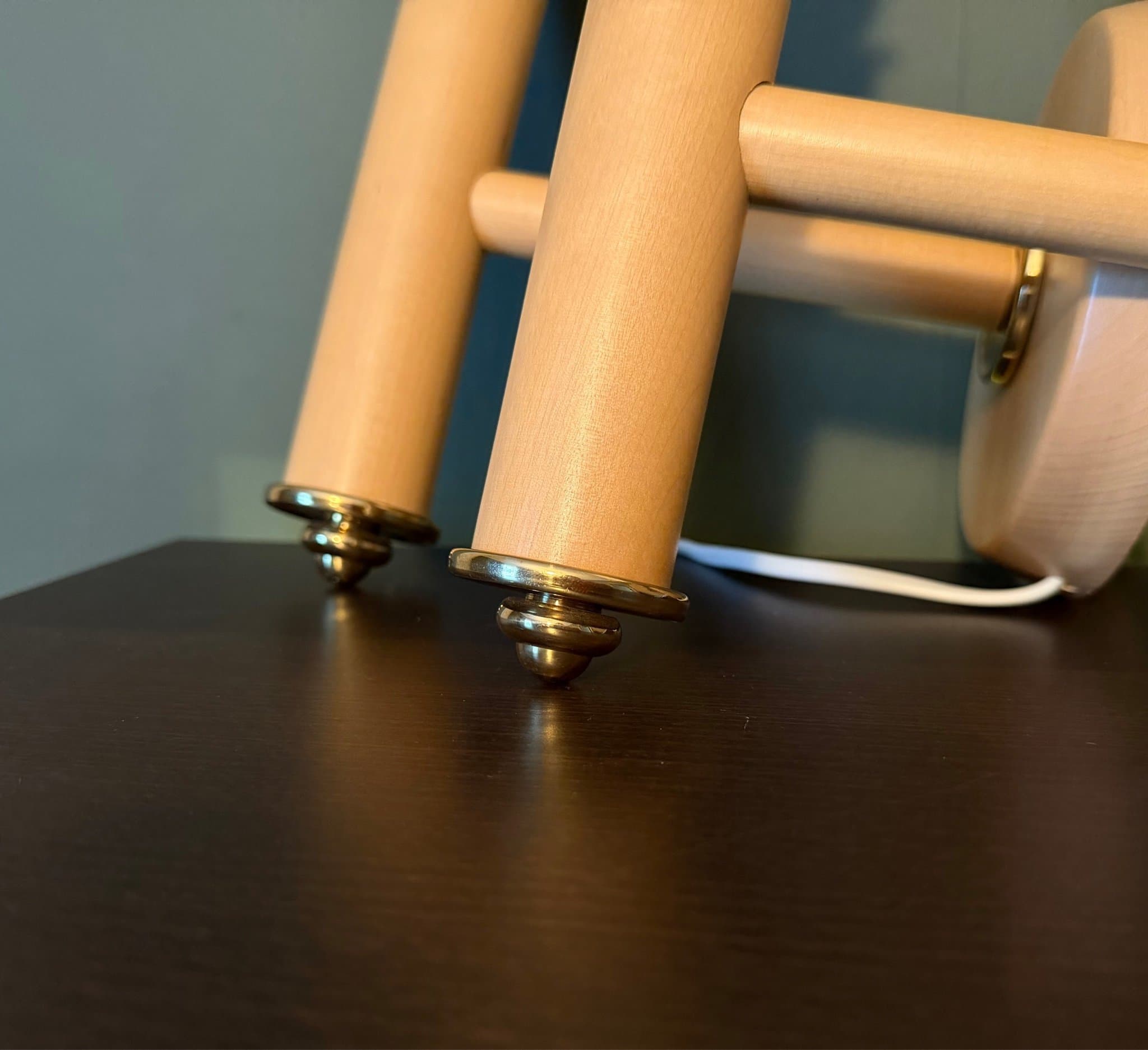 VÄGGLAMPETTER PARET - FURU - MÄSSING - 80/90-TAL - RETRO - VINTAGE