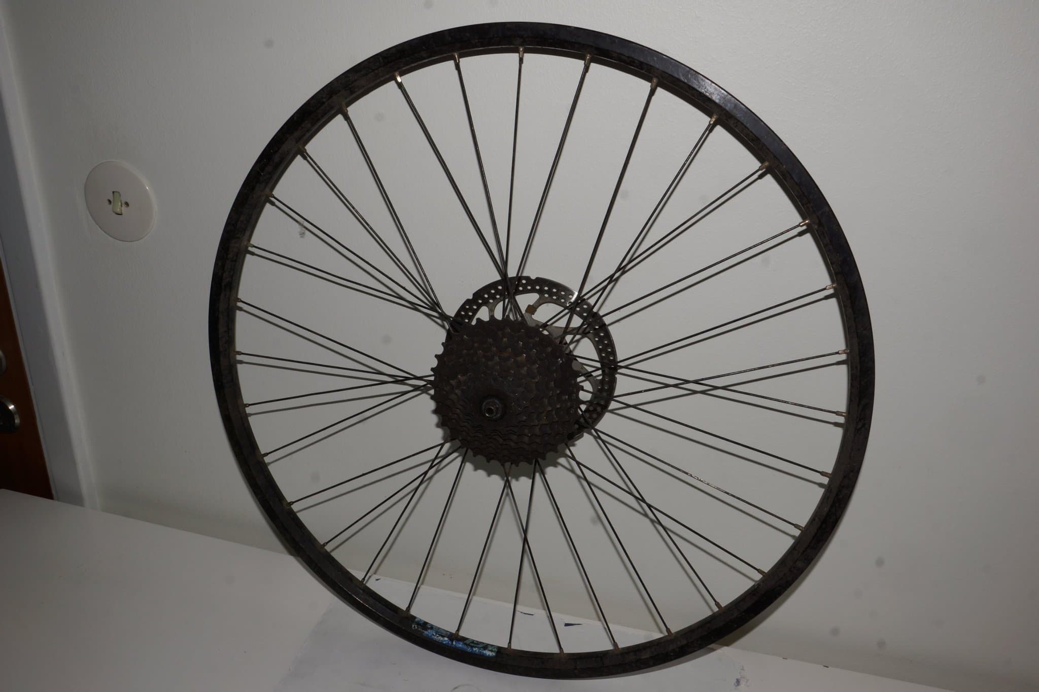 Cykelfälg med kassett och bromsskiva 26"