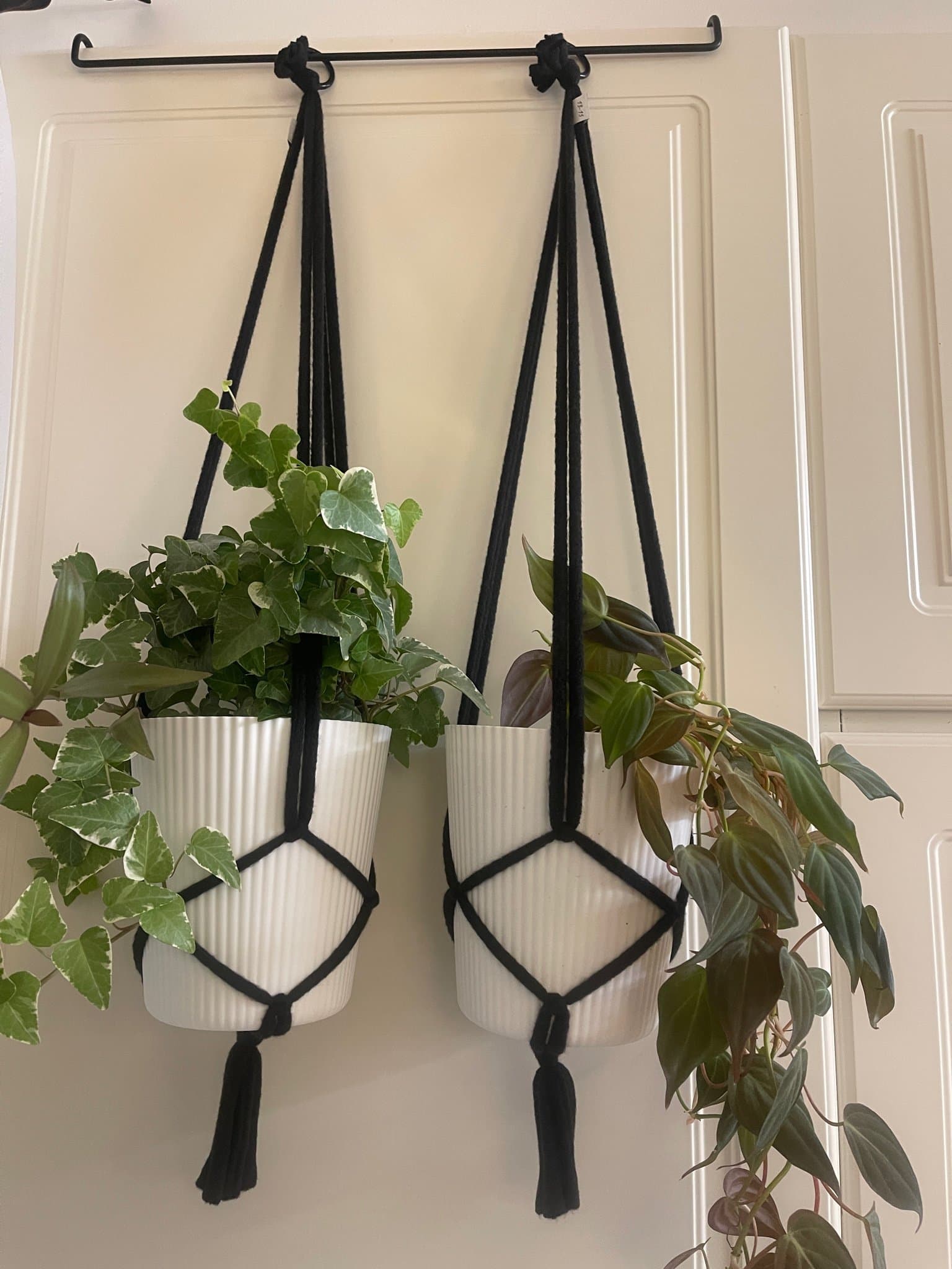 Svarta amplar, 2 st, 13-15 cm,handmade