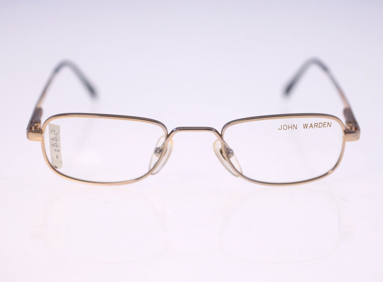 John Warden "Milano" men's vintage gold-tone metal frame eyeglasses-1980s-22g